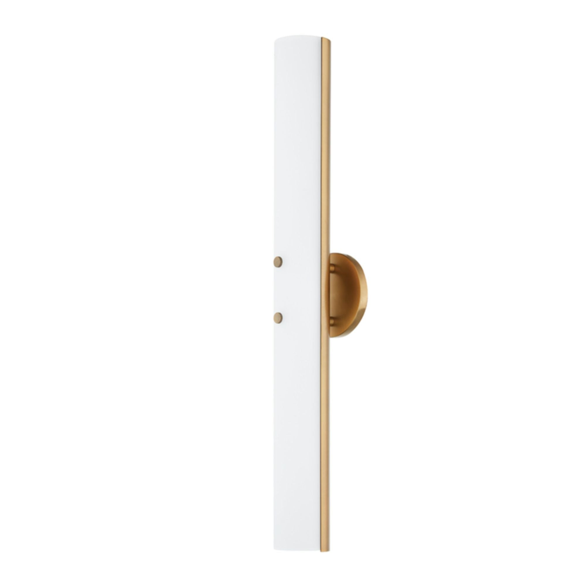 Titus Wall Sconce 1-Light LED in Patina Brass 4.75L x 4.75W x 25.75H