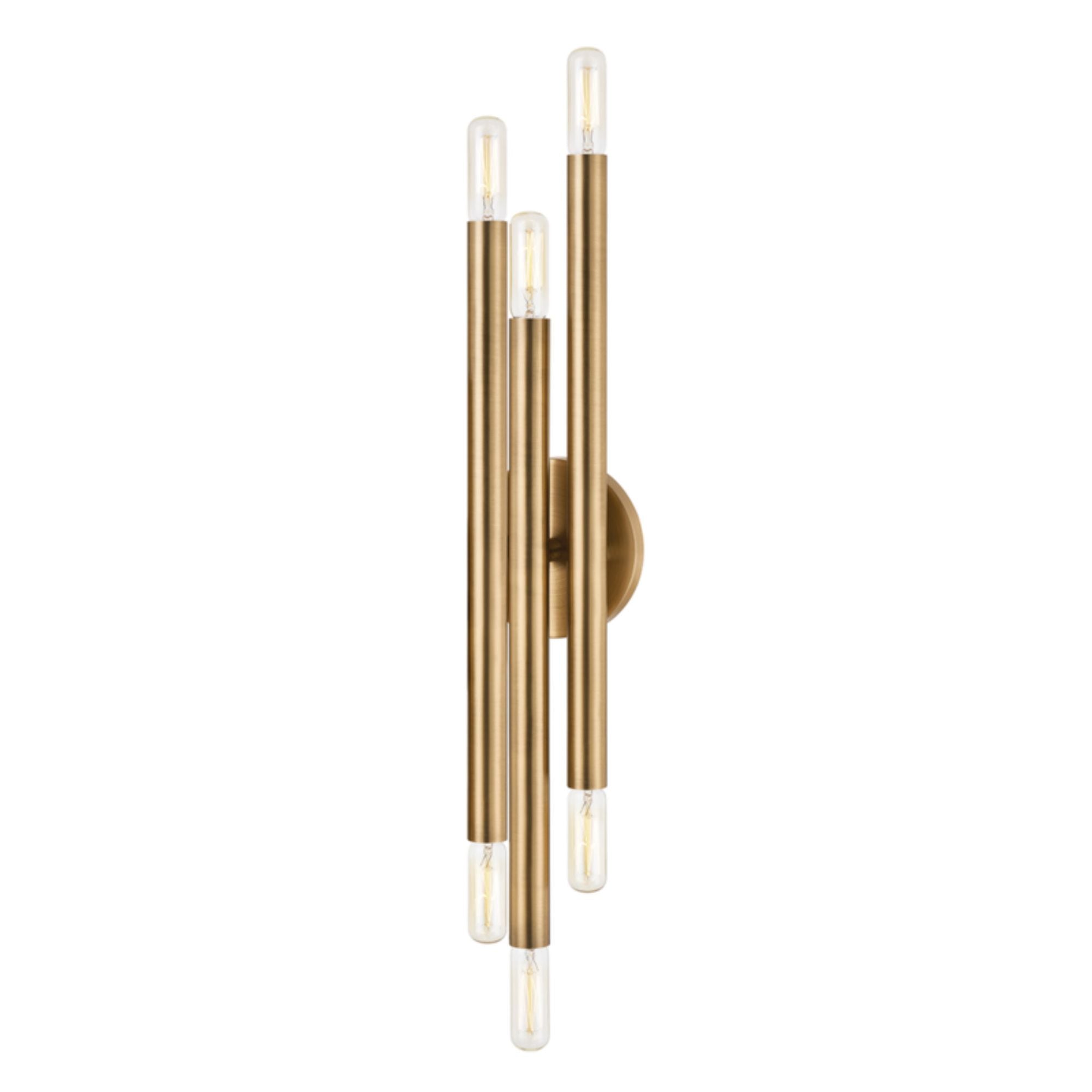 Orland Sconce 6-Light LED in Patina Brass 4.75L x 4.75W x 25.5H