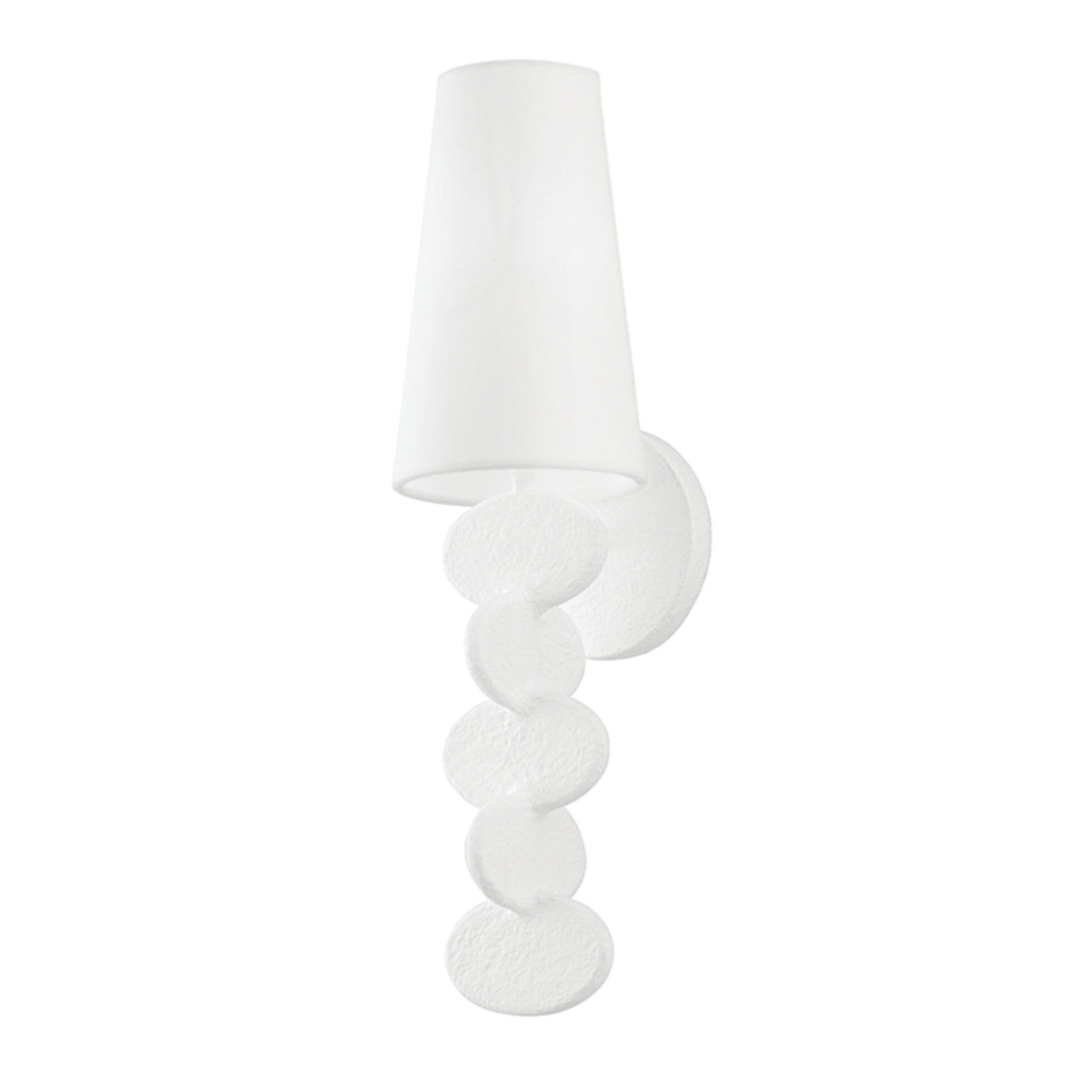 Ellios Wall Sconce 1-Light LED in Gesso White 4.75L x 4.75W x 18H