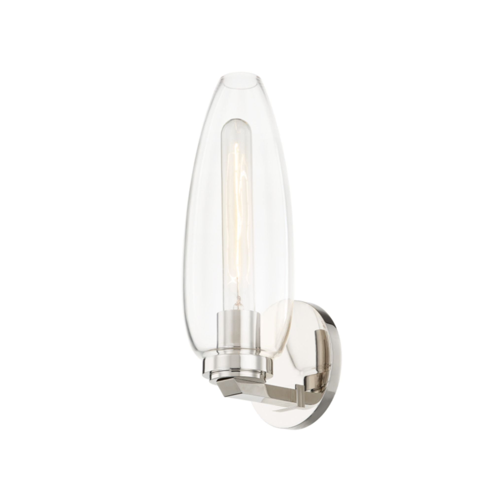 Fresno Wall Sconce 1-Light LED in Polished Nickel 5L x 5W x 12.75H