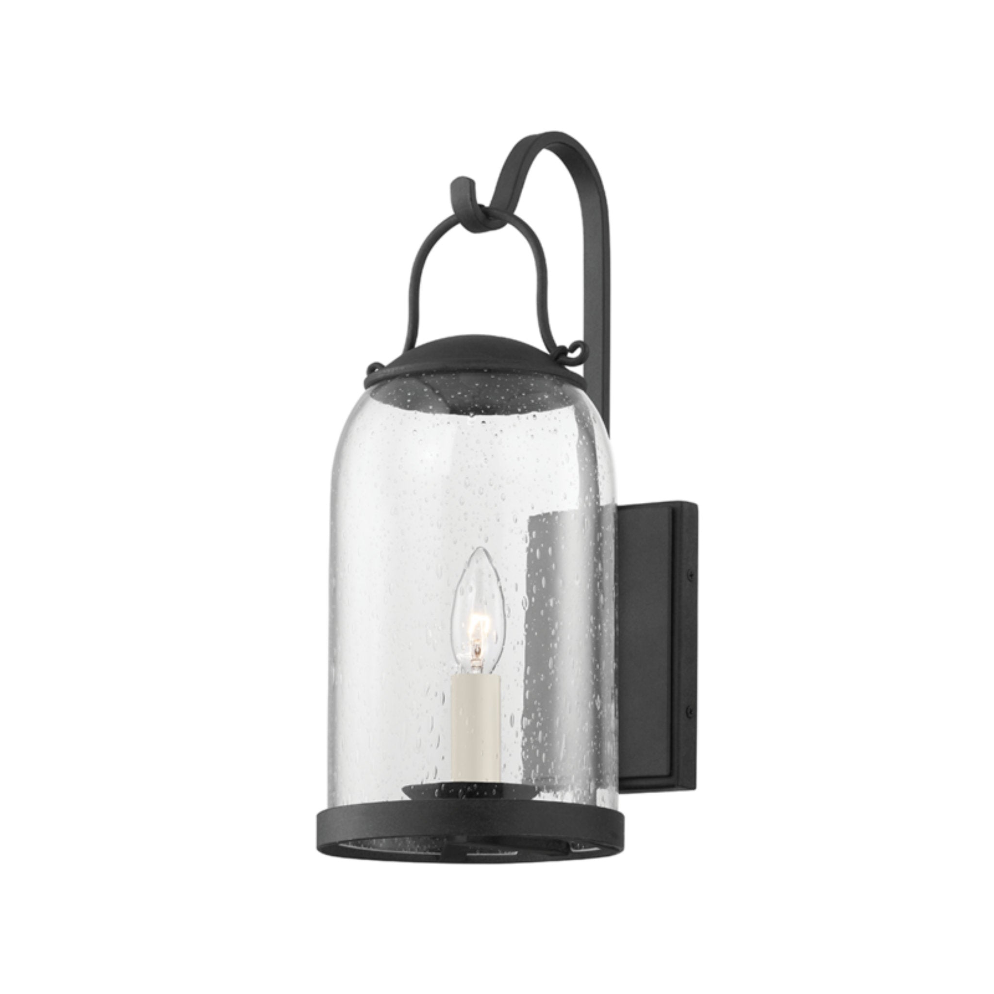 Napa County Wall Sconce 1-Light Outdoor LED in French Iron 7L x 7W x 17.5H