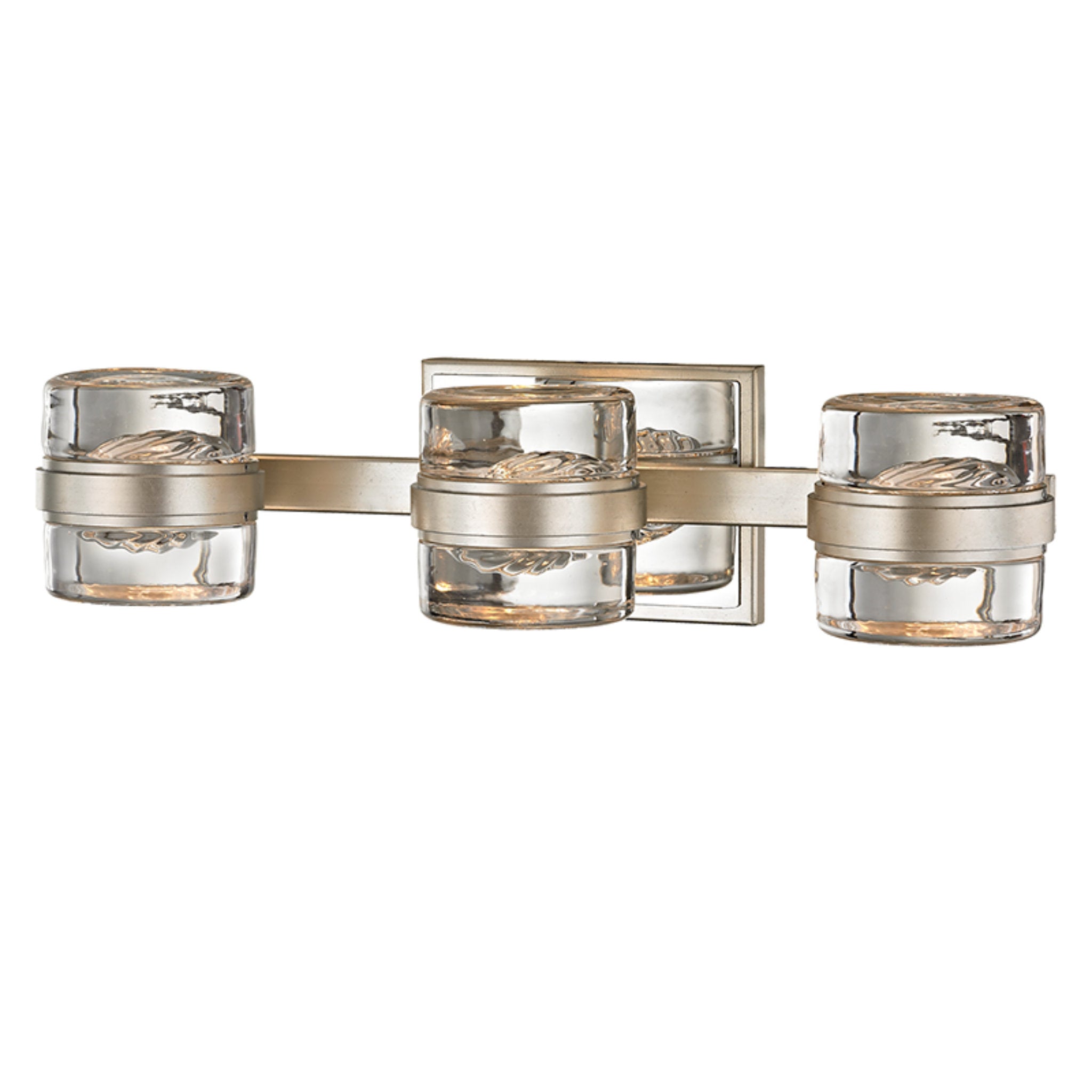 Splash Bath And Vanity 3-Light LED in Silver Leaf 18.25L x 18.25W x 4.5H