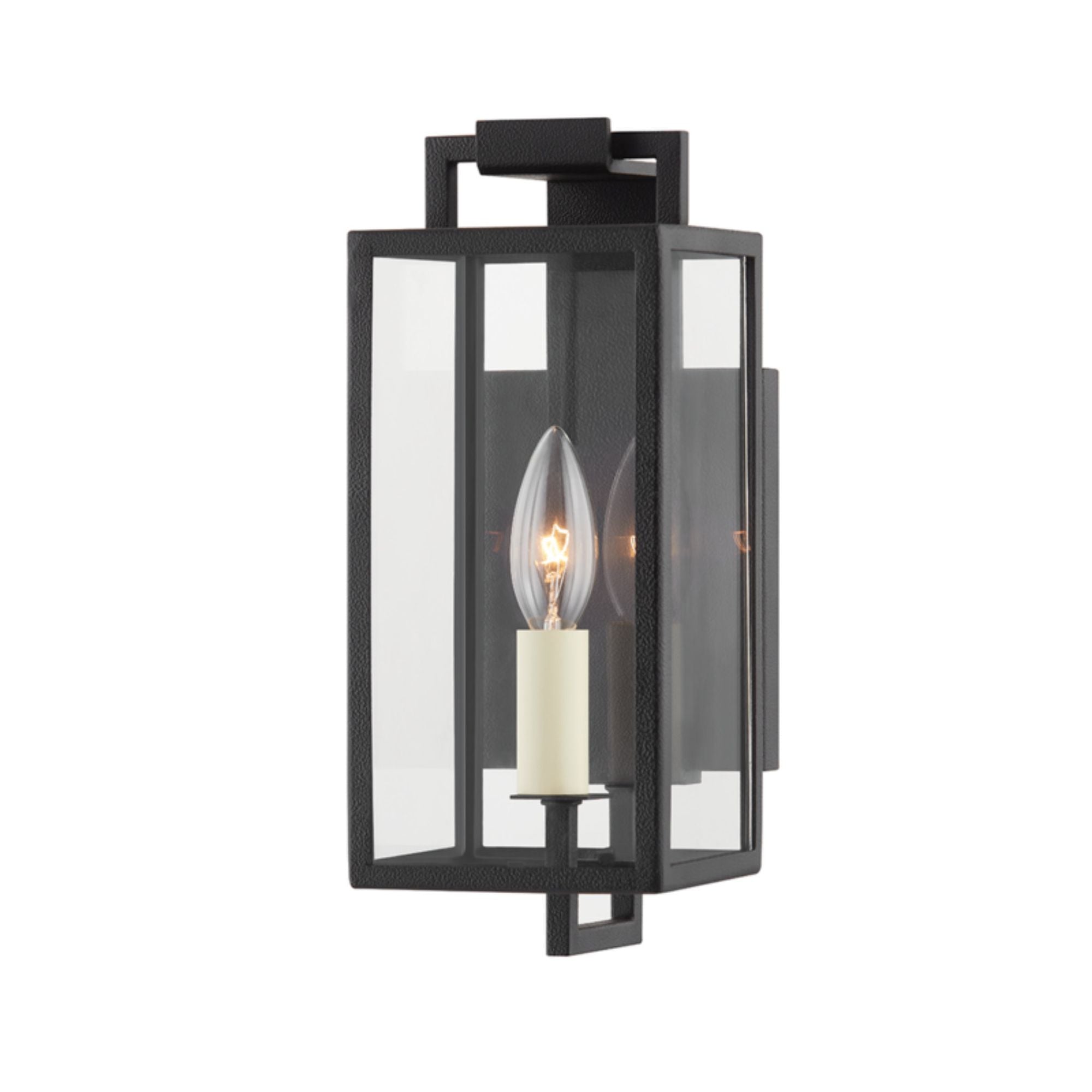 Beckham Wall Sconce 1-Light Outdoor LED in Forged Iron 4.75L x 4.75W x 12H