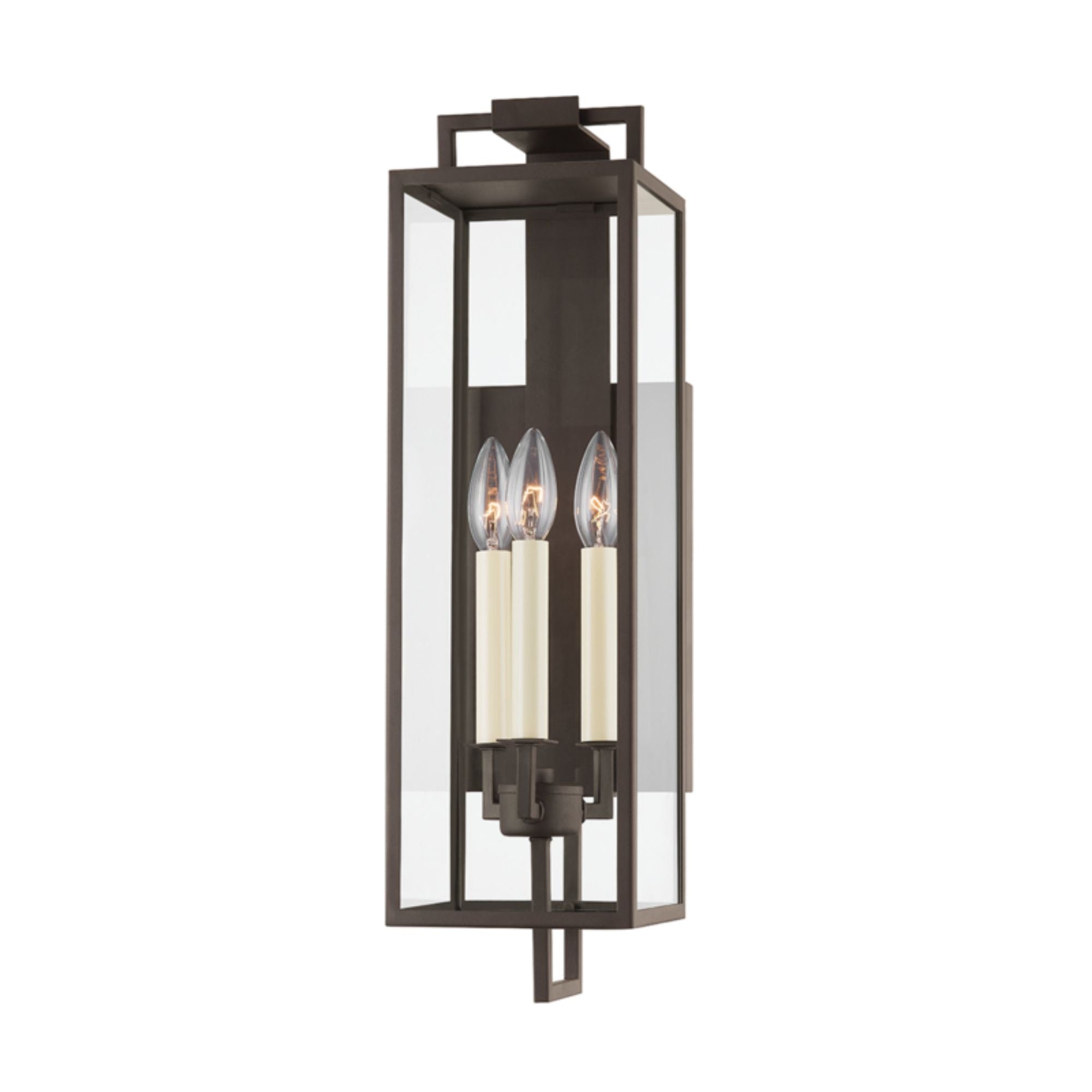 Beckham Wall Sconce 3-Light Outdoor LED in Textured Bronze 7.25L x 7.25W x 21.5H
