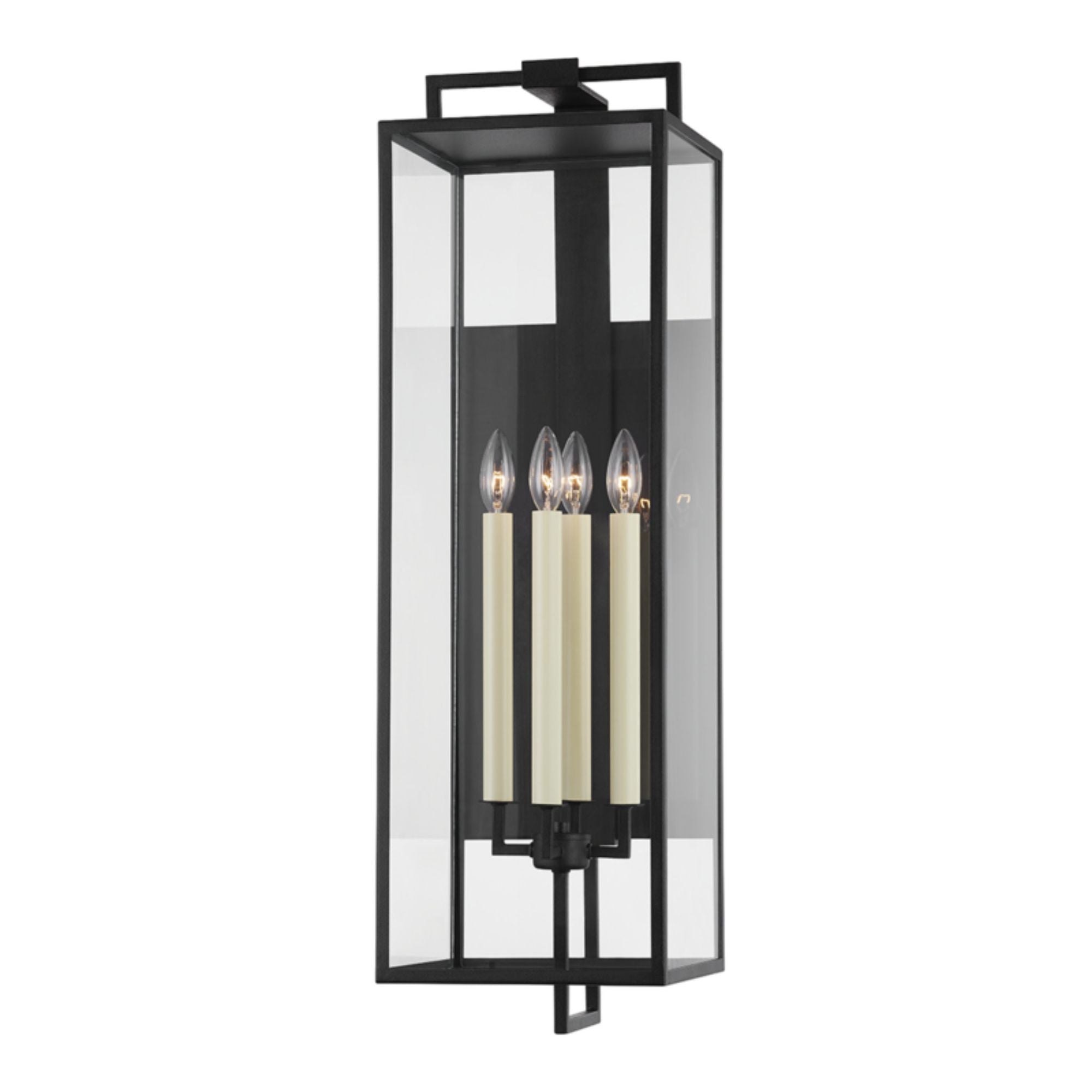 Beckham Wall Sconce 4-Light Outdoor LED in Forged Iron 10L x 10W x 34H