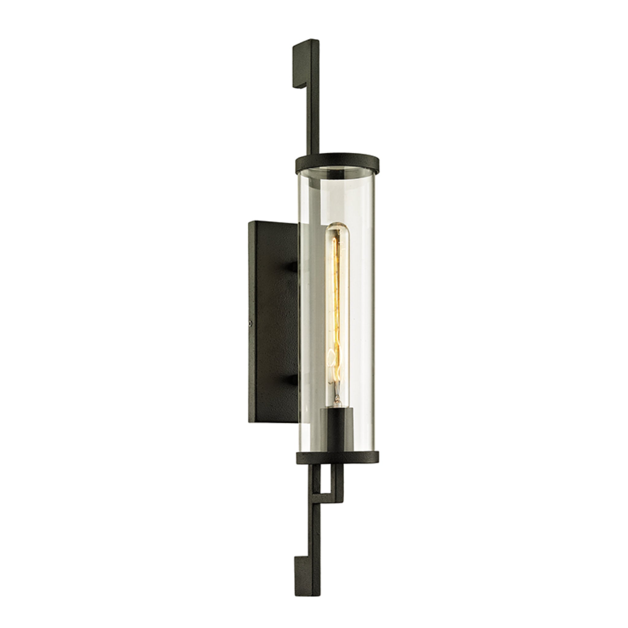 Park Slope Wall Sconce 1-Light Outdoor LED in Forged Iron 4.5L x 4.5W x 26H