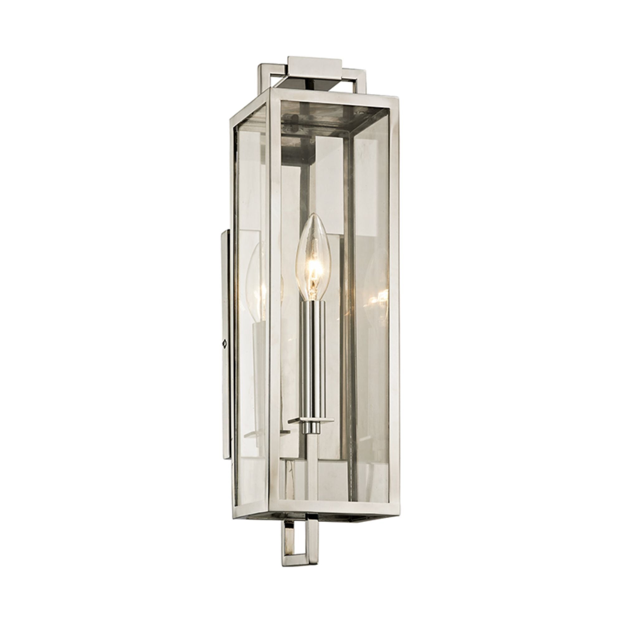 Troy Lighting Beckham Wall Sconce, 1-Light, Stainless Steel, image size:2000x2000