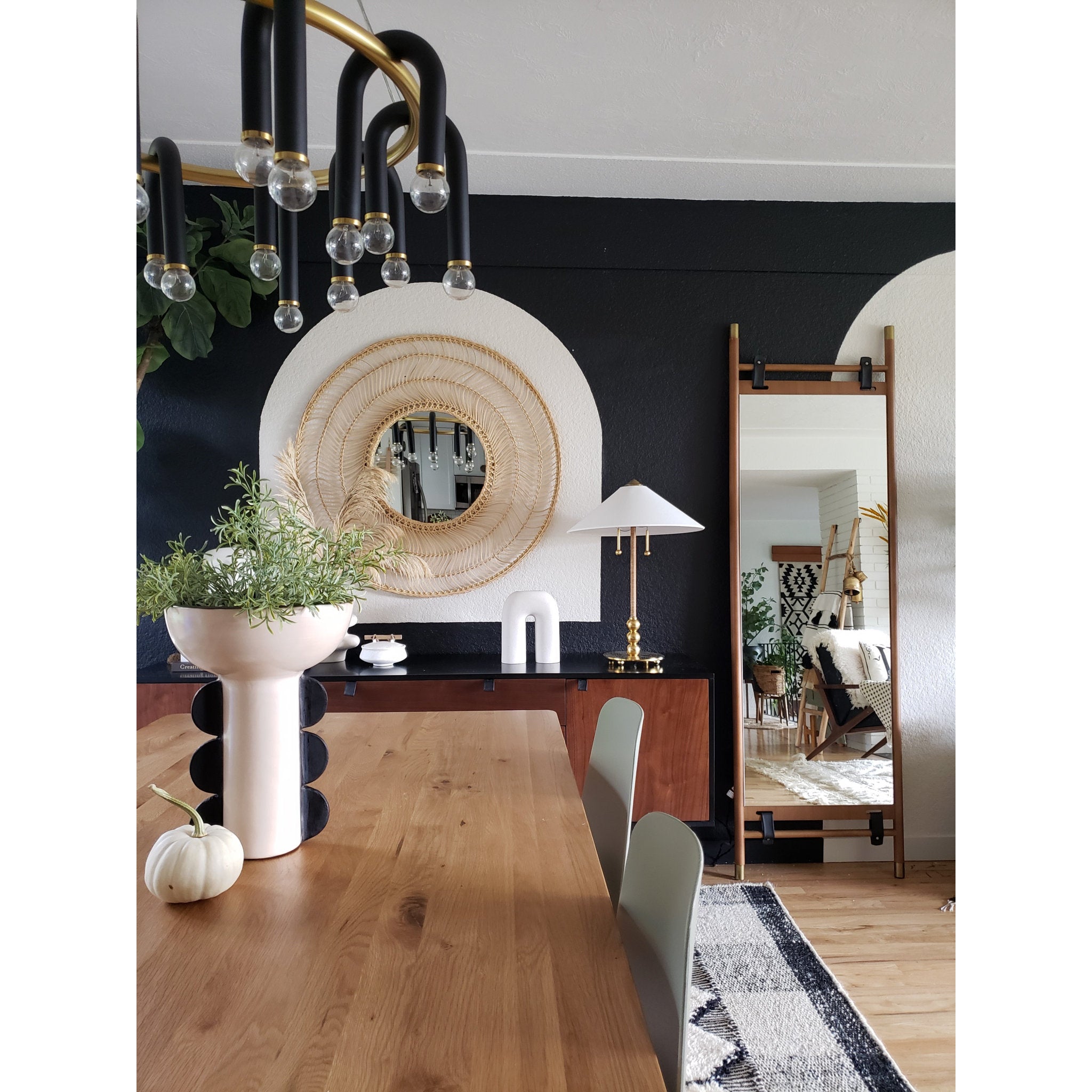 Whit 20-Light Chandelier in Aged Brass/Black 6L x 28.75W x 11H