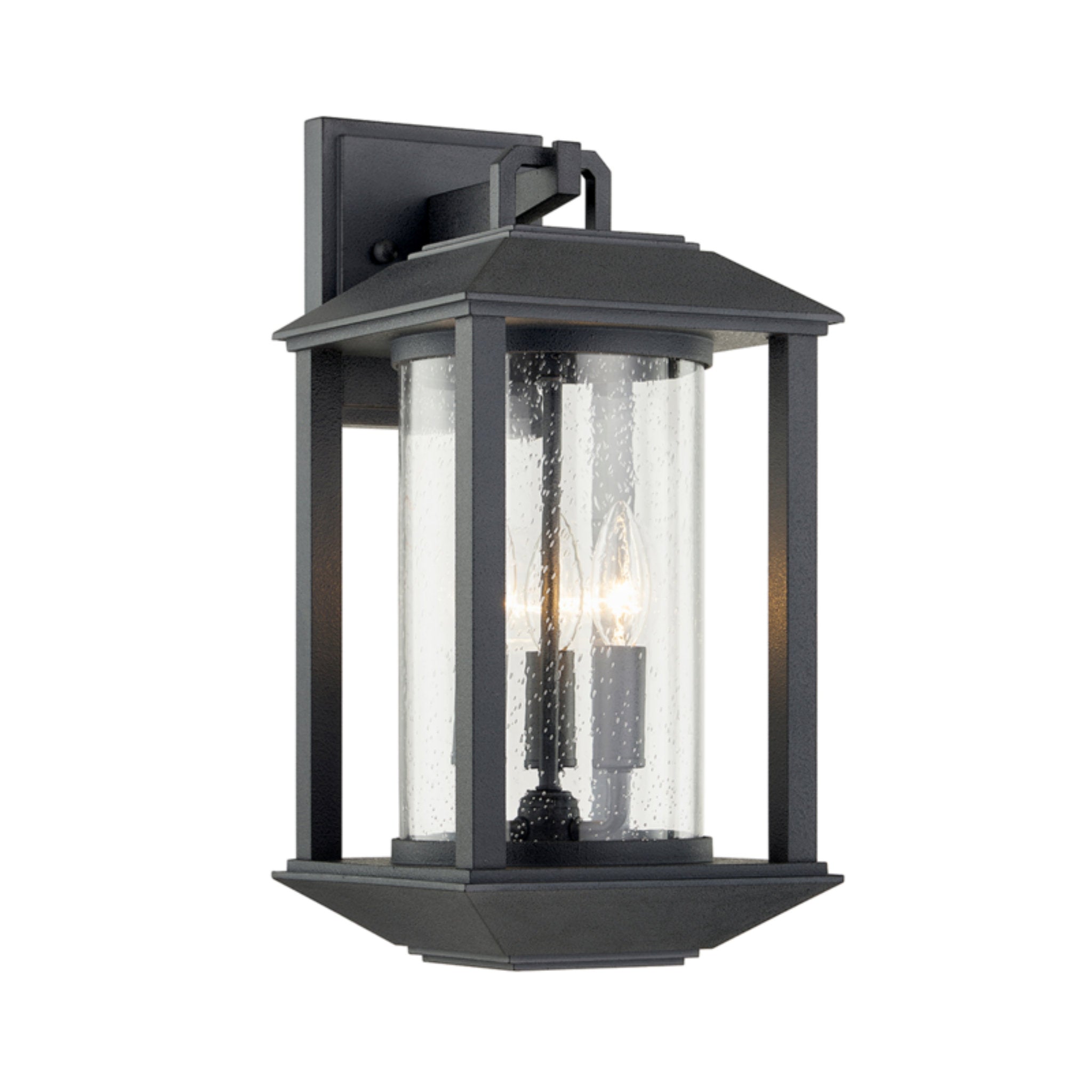 Mccarthy Wall Sconce 3-Light Outdoor LED in Forged Iron 8.5L x 8.5W x 17.5H
