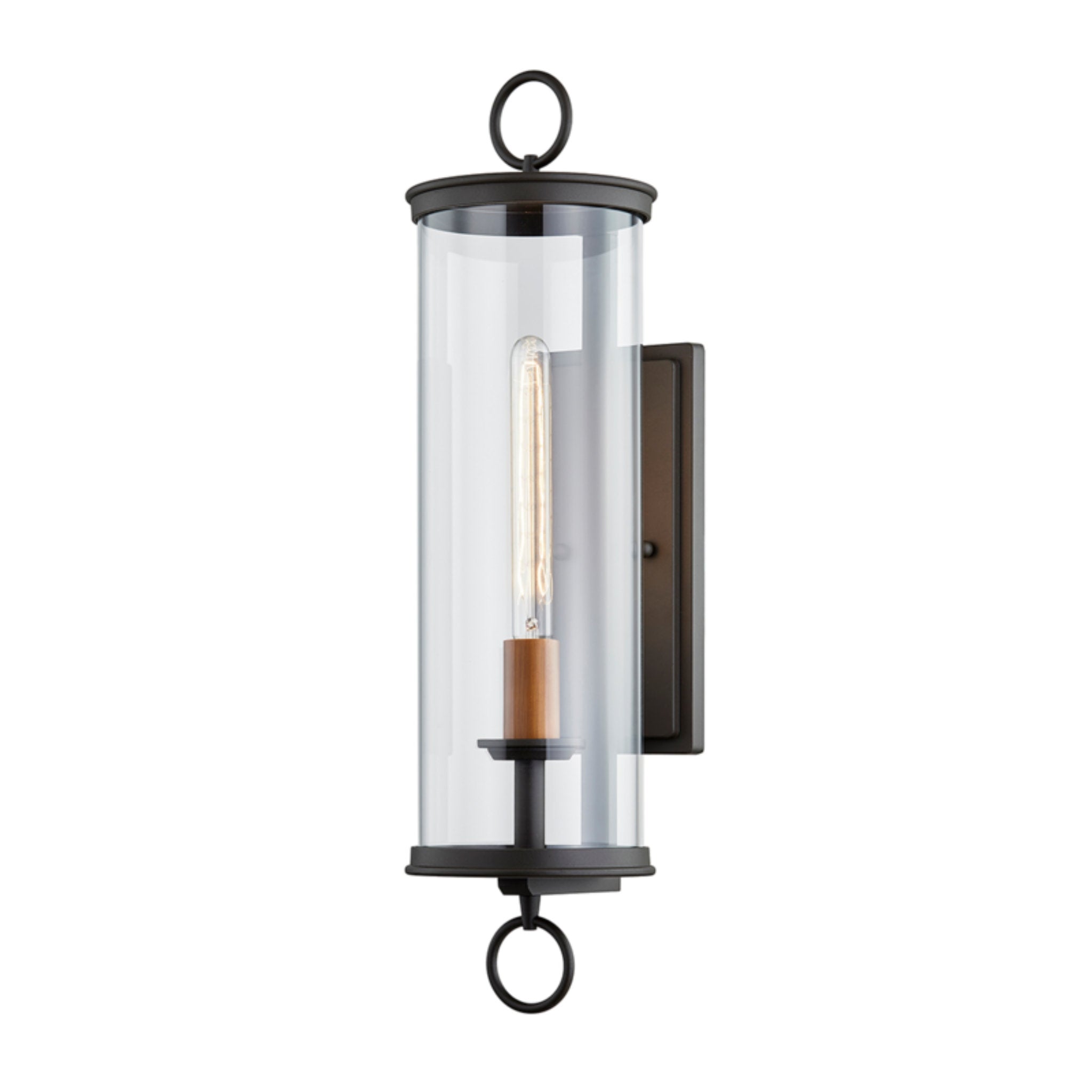 Aiden Wall Sconce 1-Light Outdoor LED in Textured Bronze 7L x 7W x 26.25H