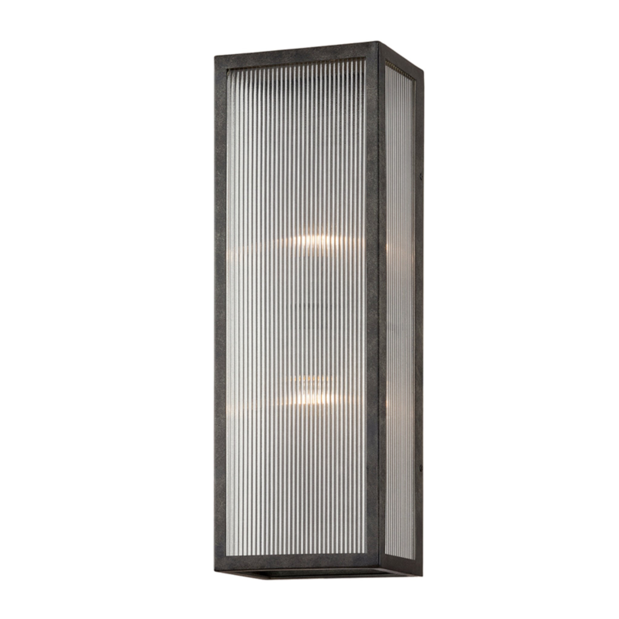 Tisoni Wall Sconce 2-Light Outdoor LED in French Iron 8L x 8W x 23H