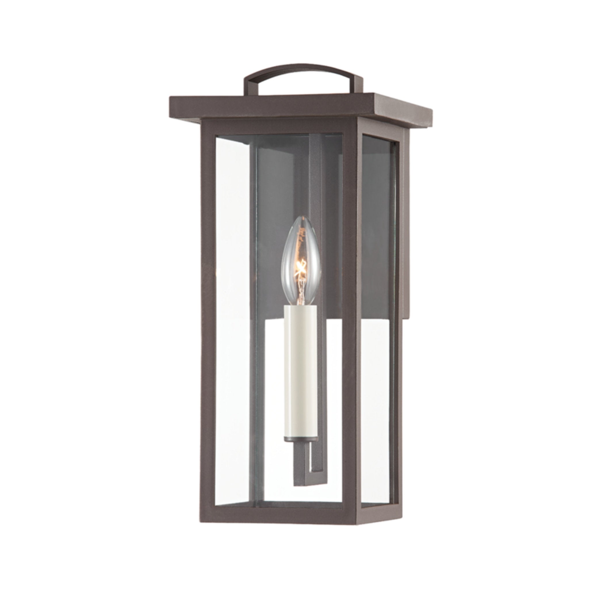 Eden Wall Sconce 1-Light Outdoor LED in Textured Bronze 6.5L x 6.5W x 14H