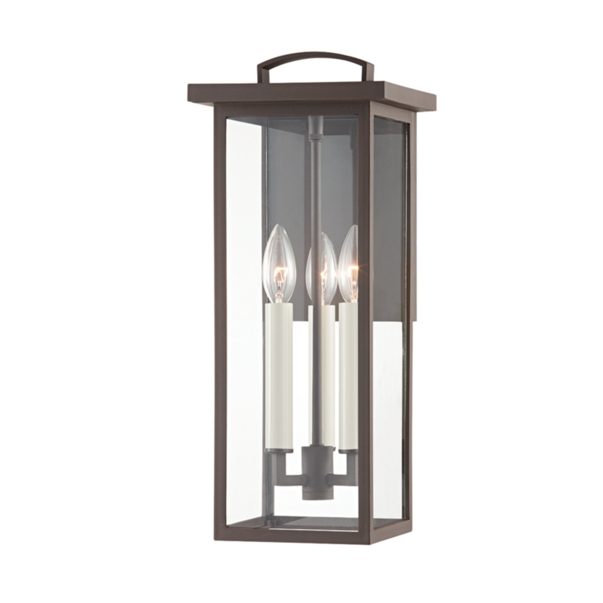 Eden Wall Sconce 3-Light Outdoor LED in Textured Bronze 7.5L x 7.5W x 18H
