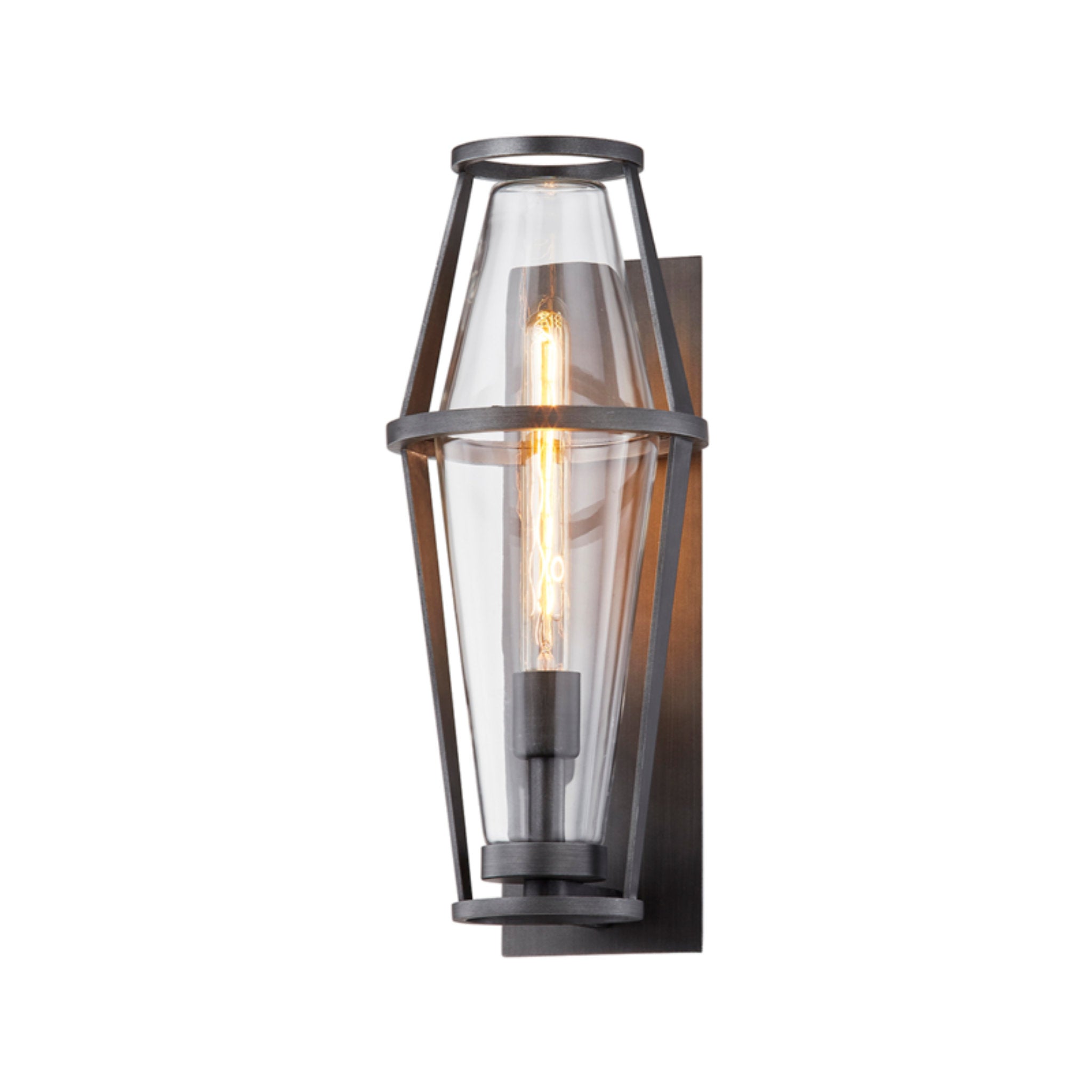 Prospect Wall Sconce 1-Light Outdoor LED in Graphite 7.5L x 7.5W x 18.75H