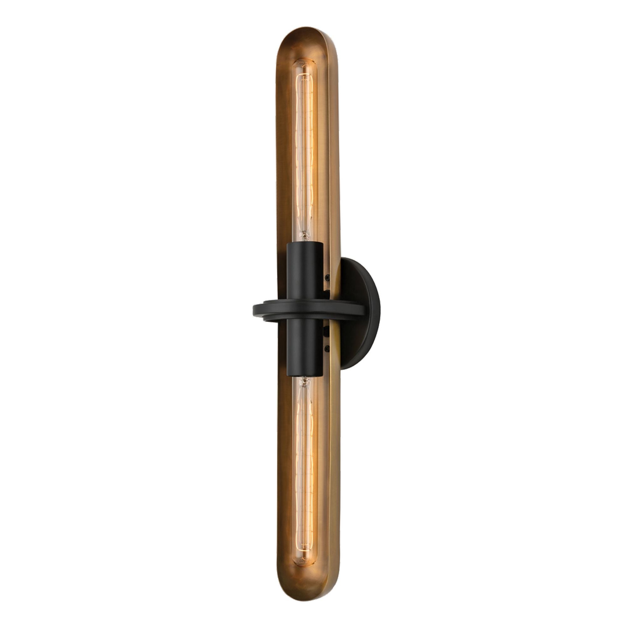 Tuscon Wall Sconce 2-Light LED in Patina Brass 5L x 5W x 25.5H