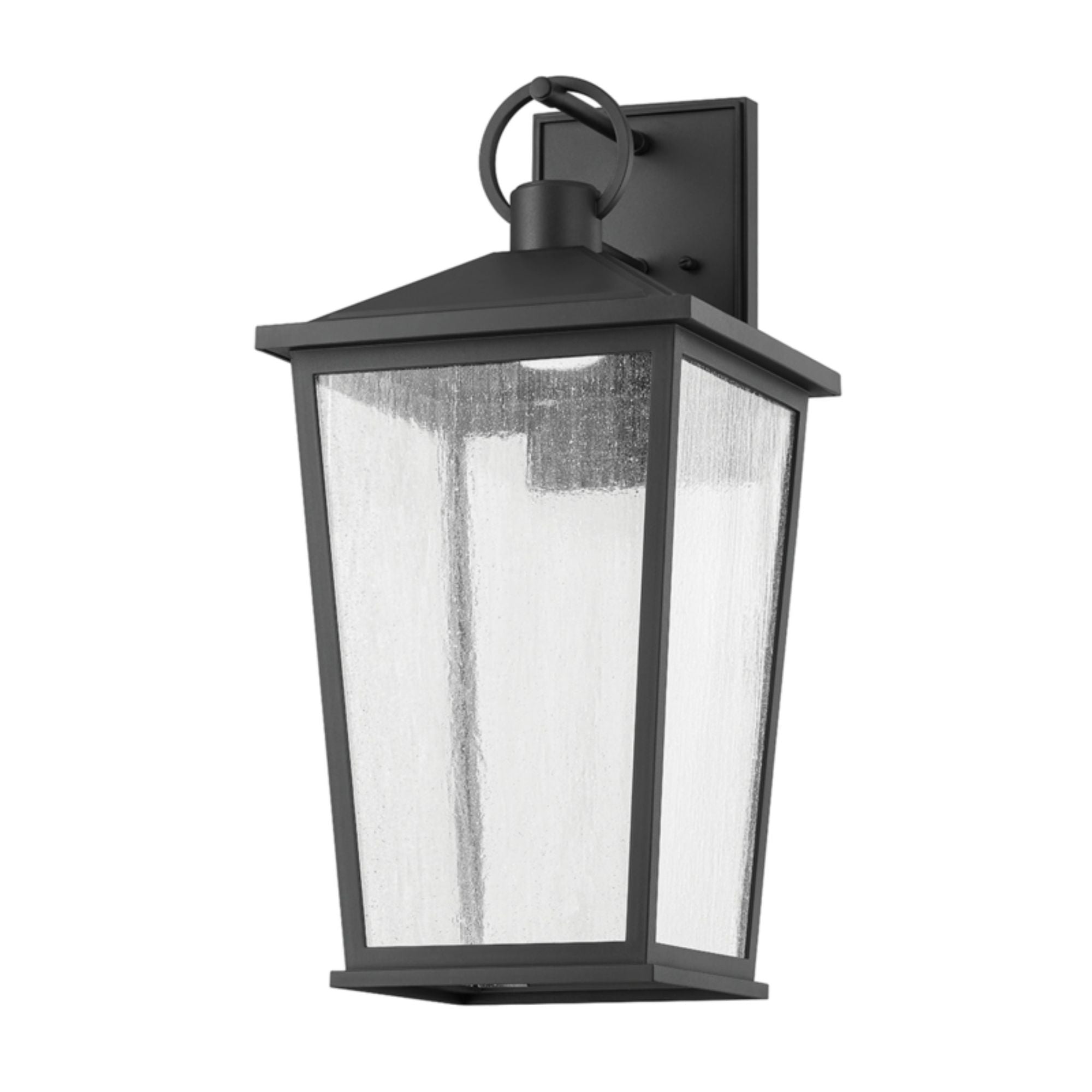 Soren Wall Sconce 1-Light Outdoor LED in Textured Black 12.75L x 12.75W x 26.5H