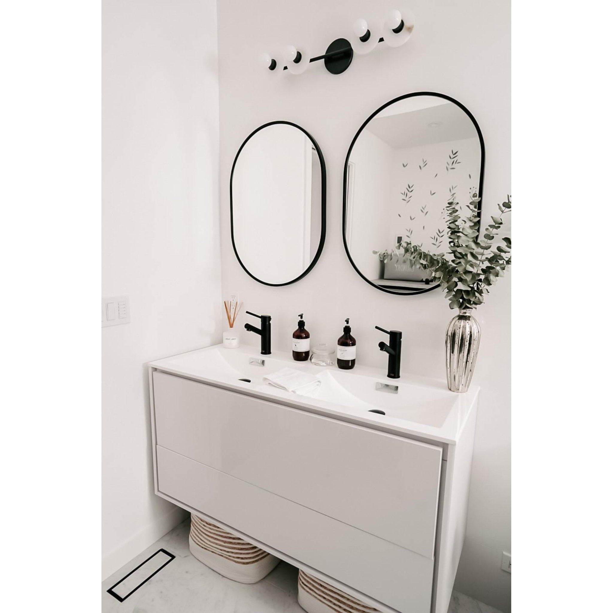 Elmont 4-Light Bath and Vanity in Old Bronze 4.75L x 4.75W x 24.75H