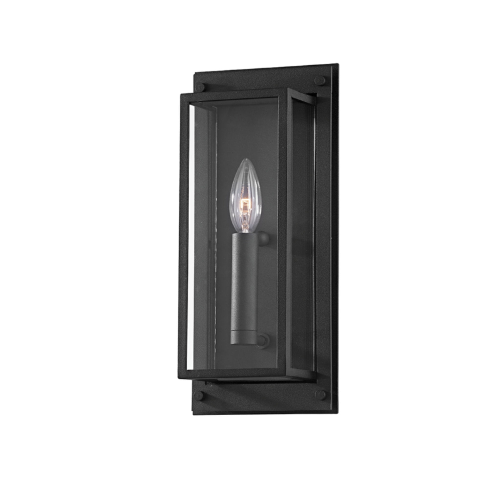 Winslow Wall Sconce 1-Light Outdoor LED in Textured Black 6.25L x 6.25W x 13.5H