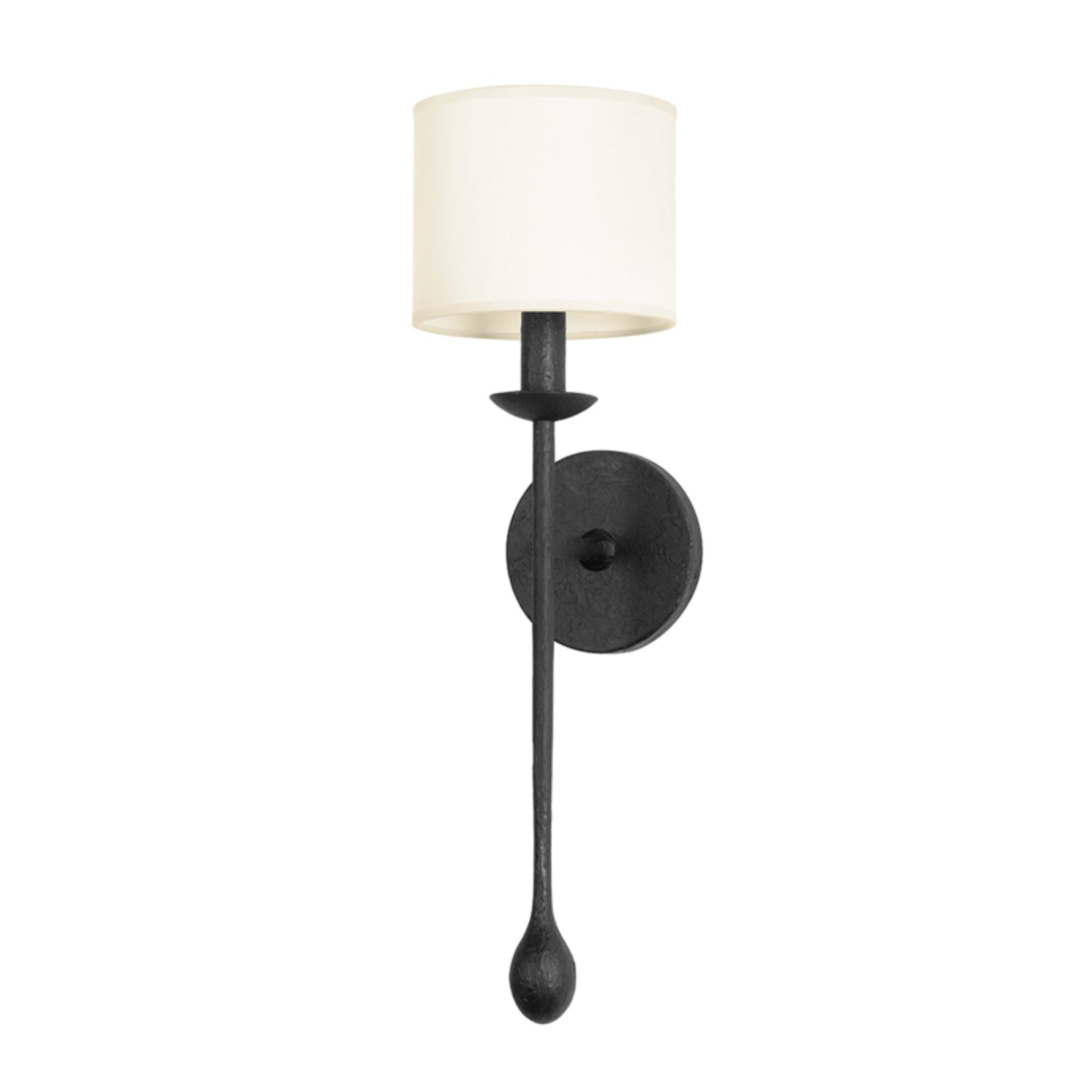 Osmond Wall Sconce 1-Light LED in Black Iron 6L x 6W x 21H