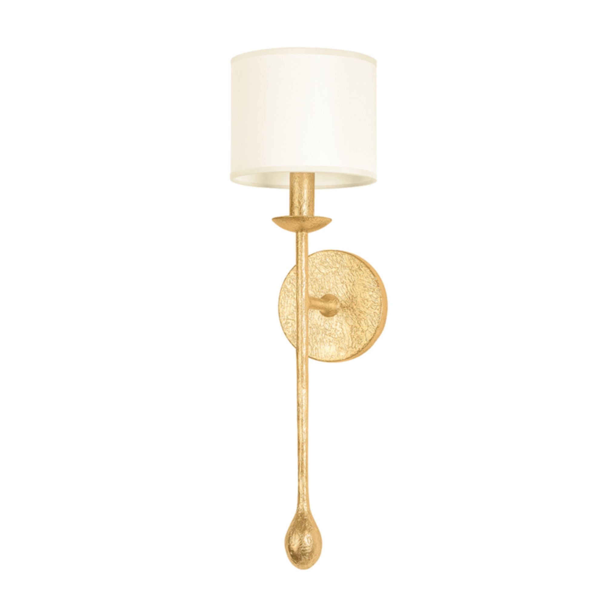 Osmond Wall Sconce 1-Light LED in Vintage Gold Leaf 6L x 6W x 21H