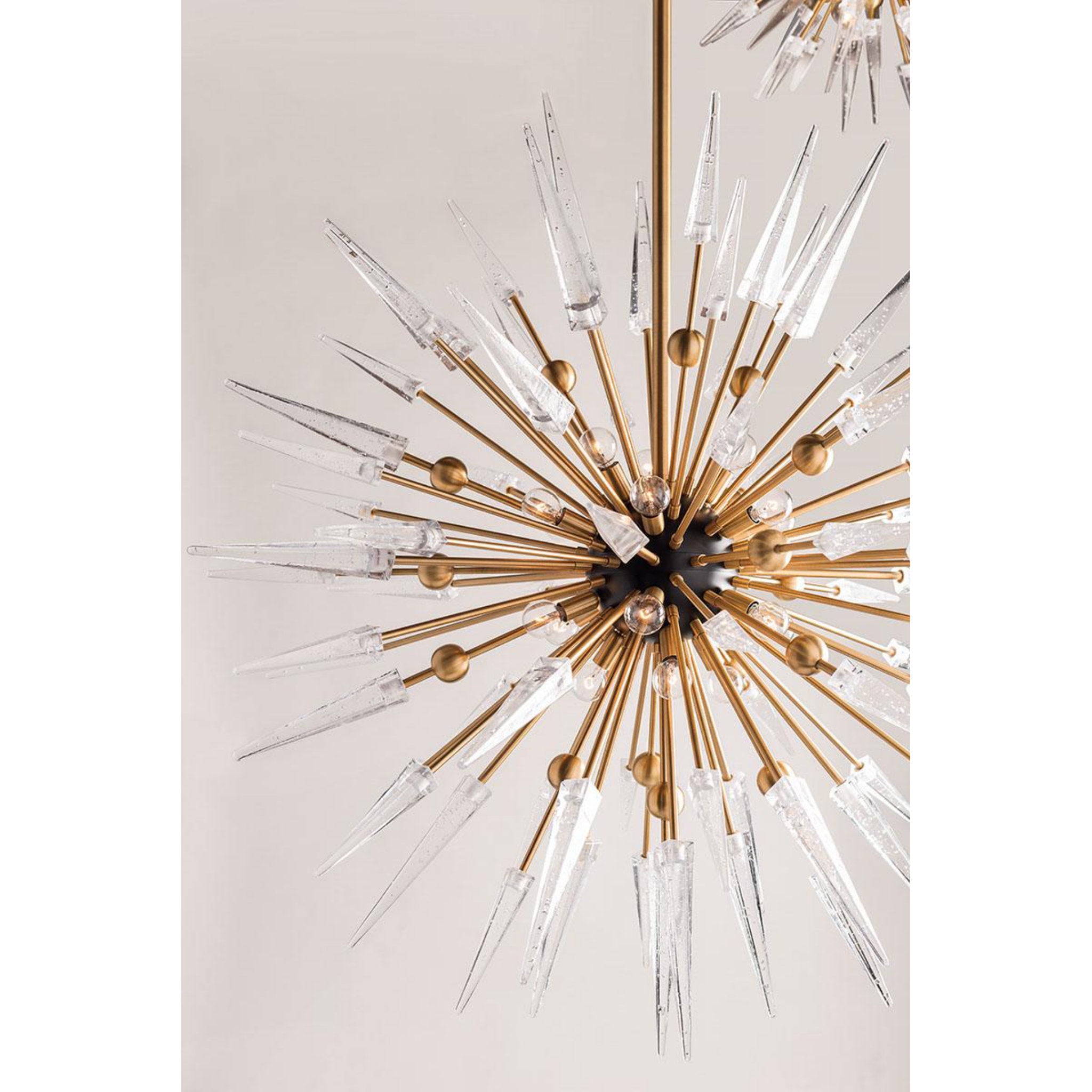 Sparta 12-Light Chandelier in Polished Nickel 32L x 32W x 32H