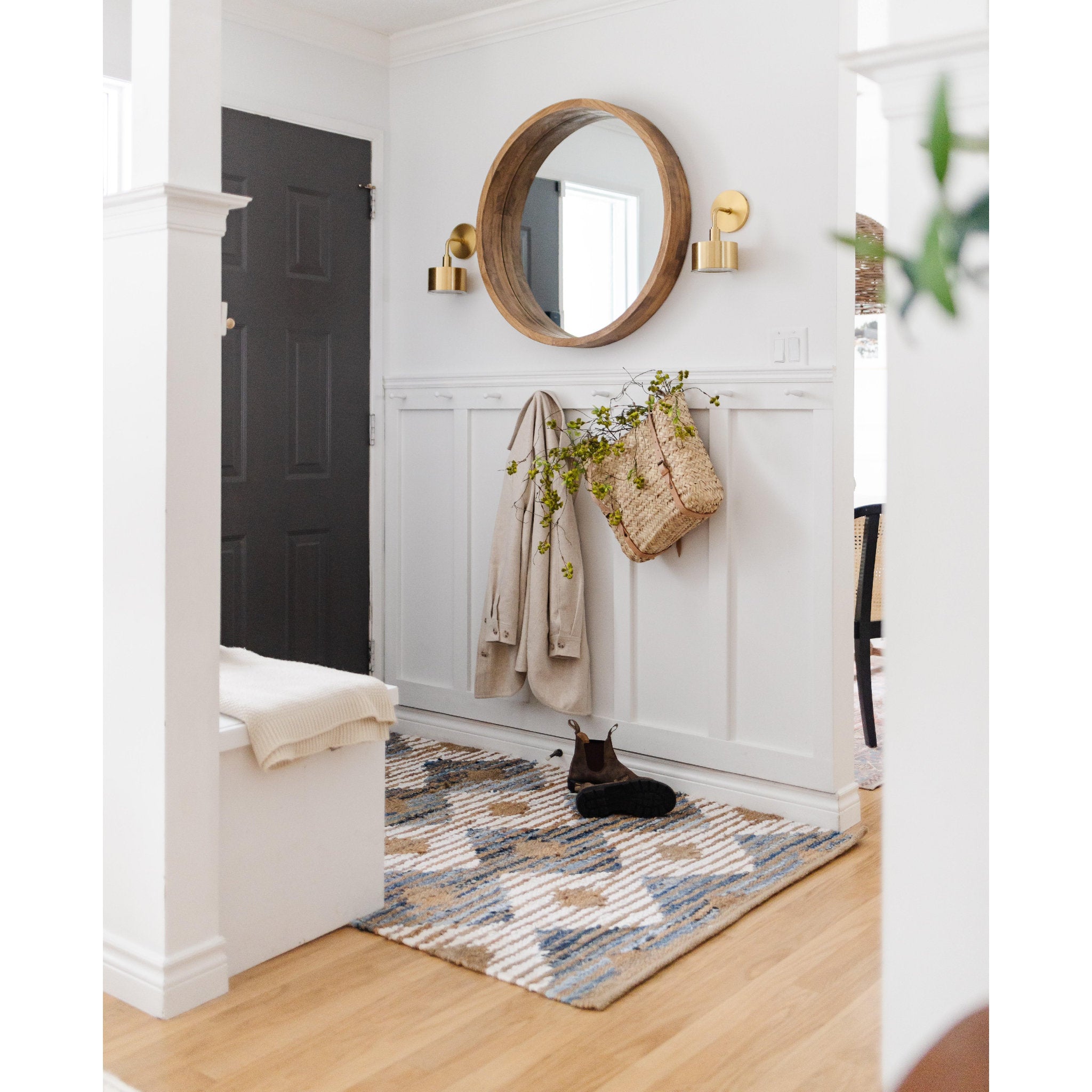 Nora 1-Light Wall Sconce in Aged Brass 5.25L x 5.25W x 9.5H