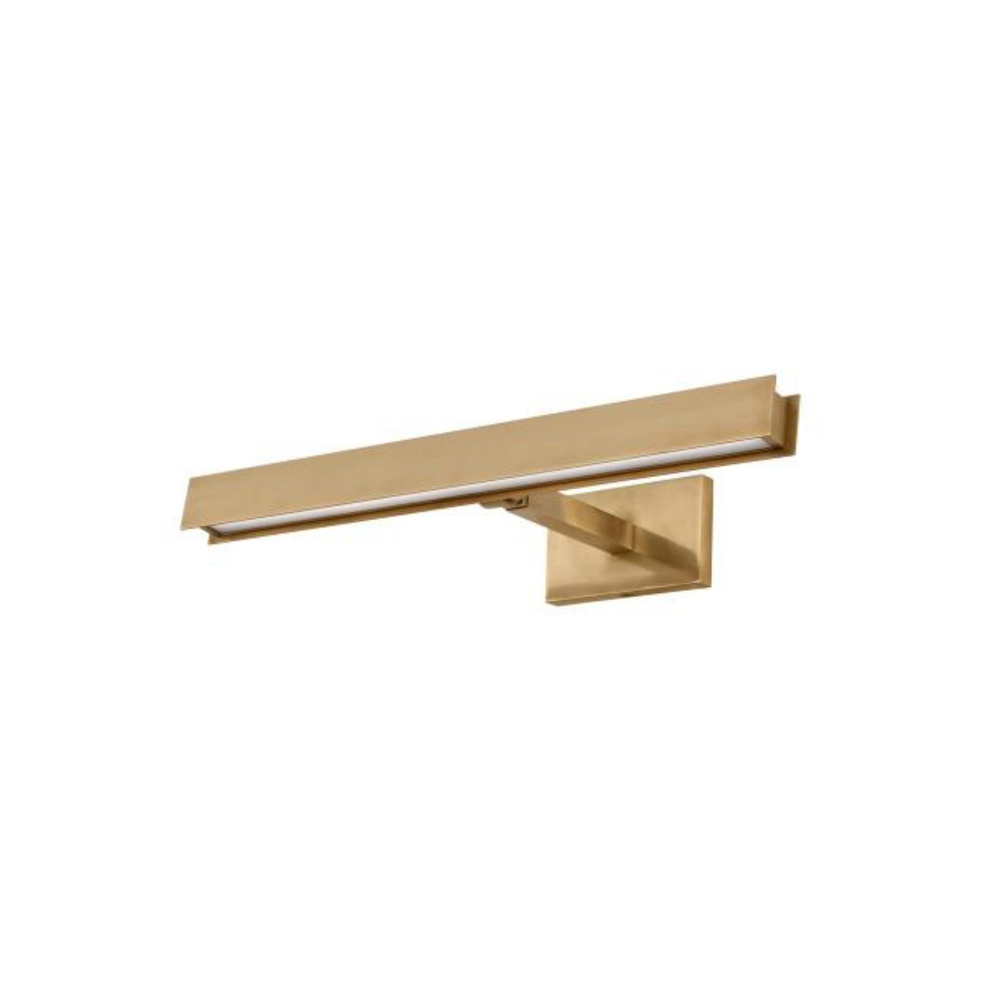 Bau 18 Picture Light Wall Collection 1-Light 3000K Natural Brass by Sean Lavin