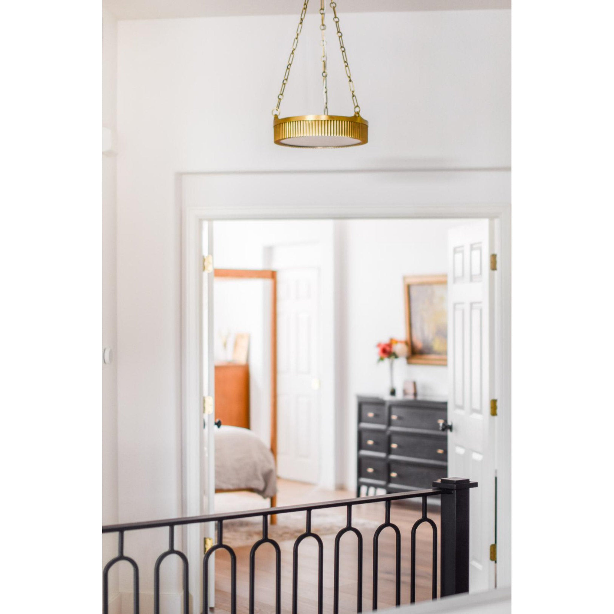 Lynden 4-Light Pendant in Aged Brass 16L x 16W x 11.25H