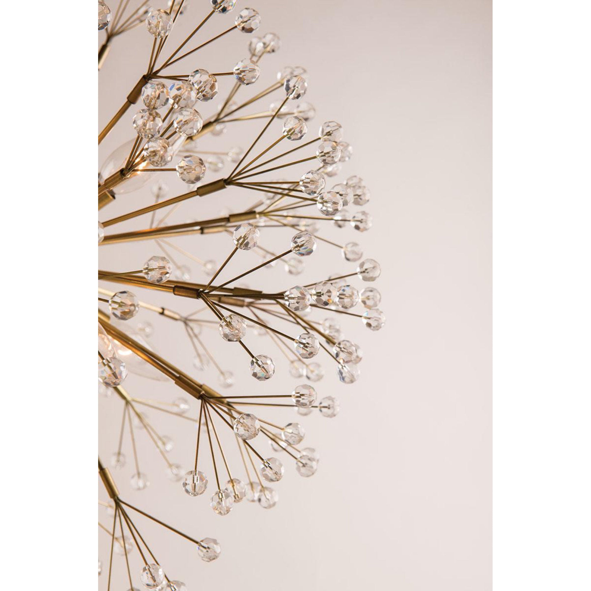 Dunkirk 6-Light Semi Flush in Aged Brass 30L x 30W x 15.5H