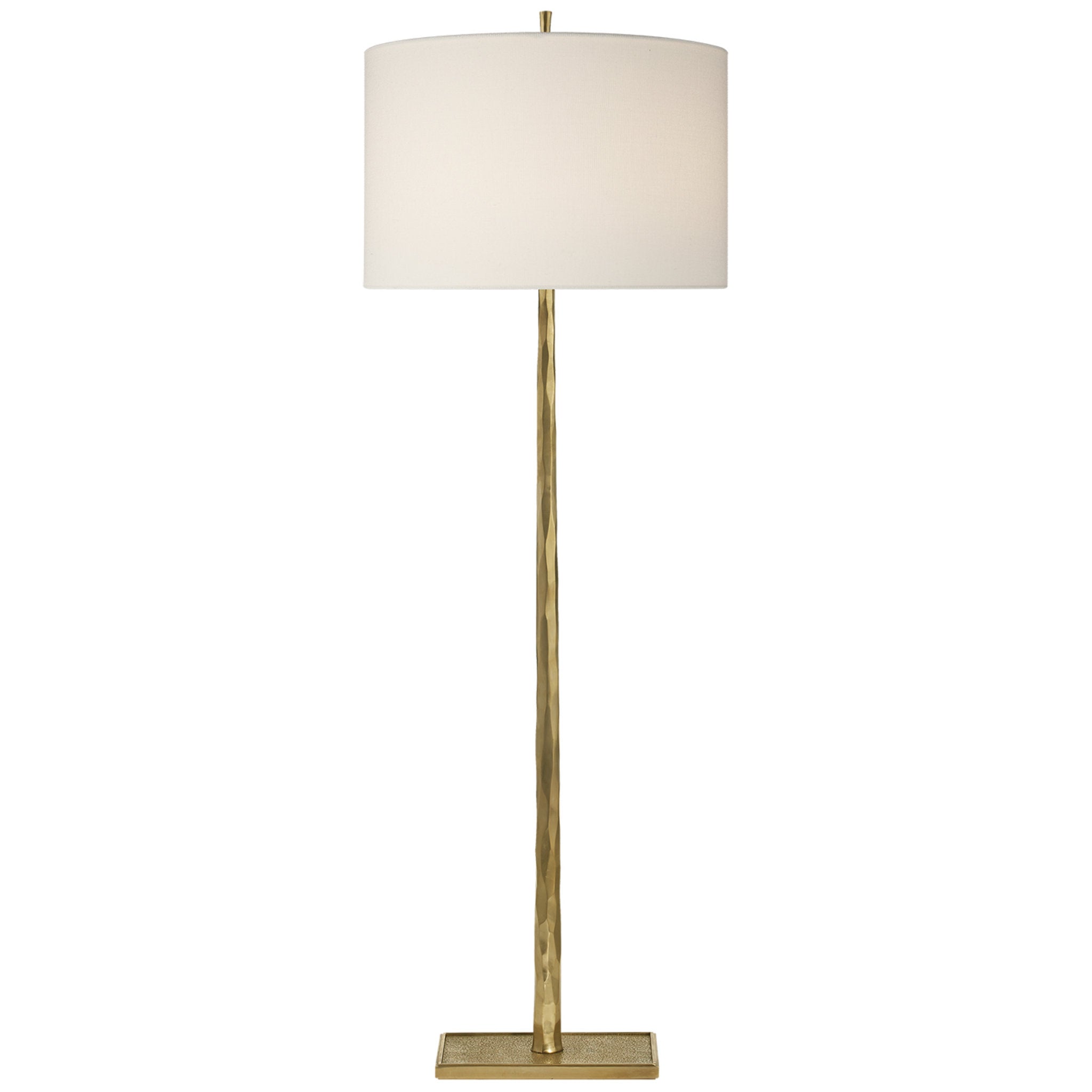 Barbara Barry Lyric Branch Floor Lamp in Soft Brass with Linen Shade W18" x H59"