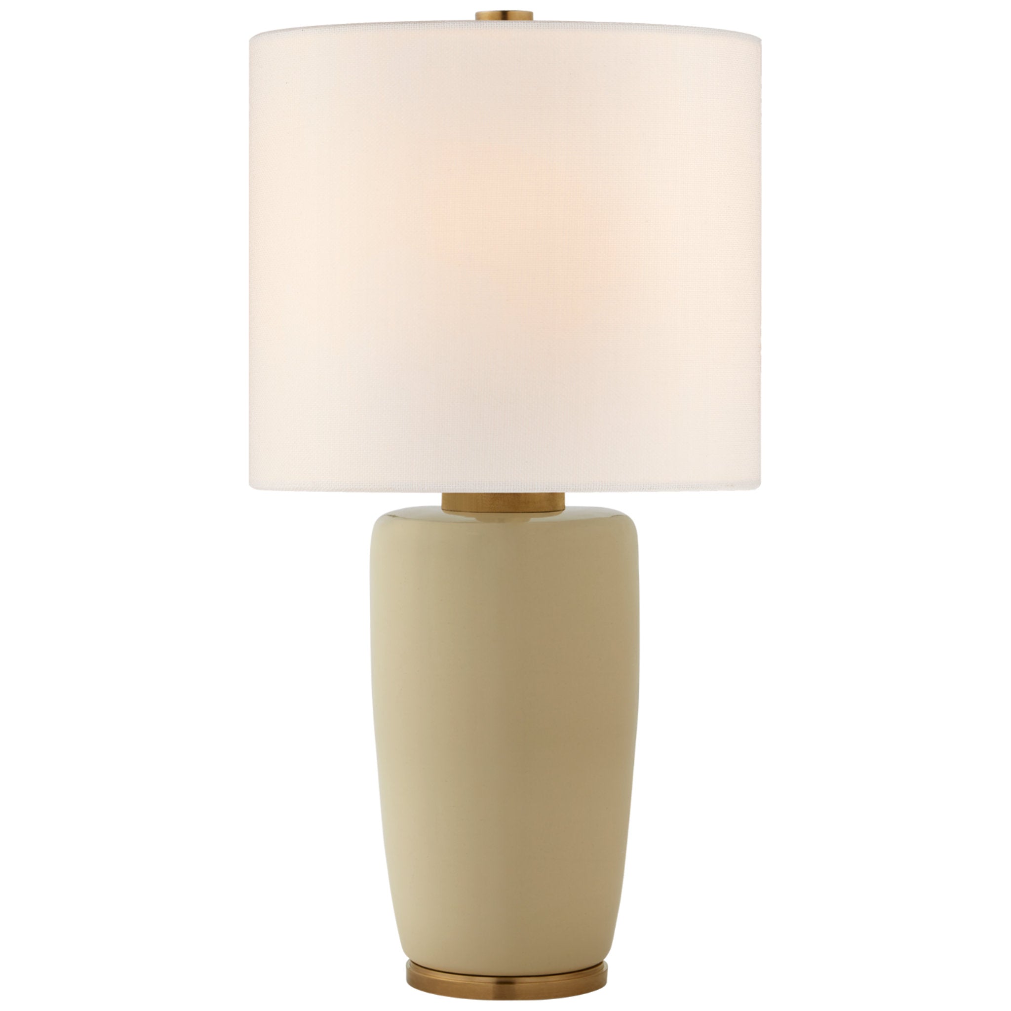 Barbara Barry Chado Large Table Lamp in Coconut with Linen Shade W15.75" x H31.25"