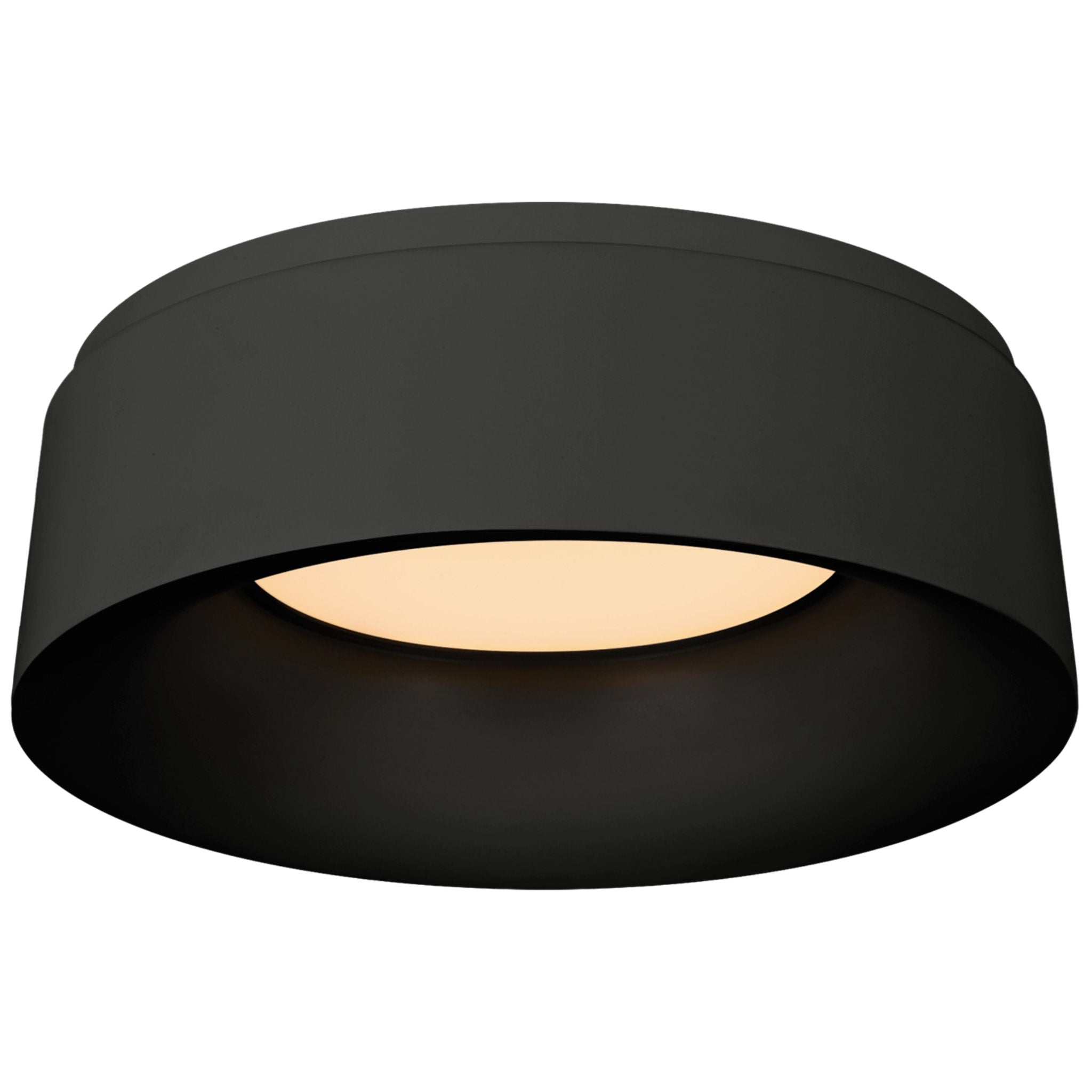 Barbara Barry Halo Small Flush Mount in Matte Black Ceiling Light W11.25" x H4.25"