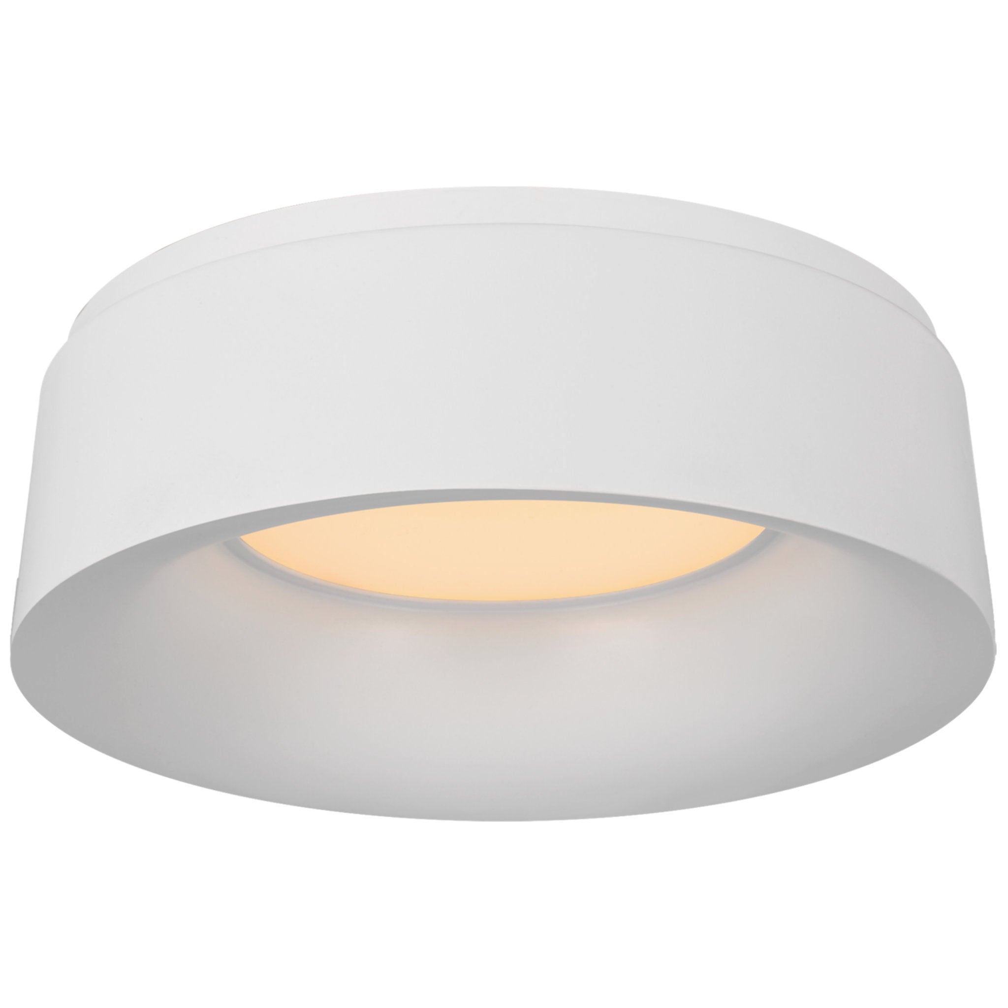 Barbara Barry Halo Small Flush Mount in Matte White Ceiling Light W11.25" x H4.25"