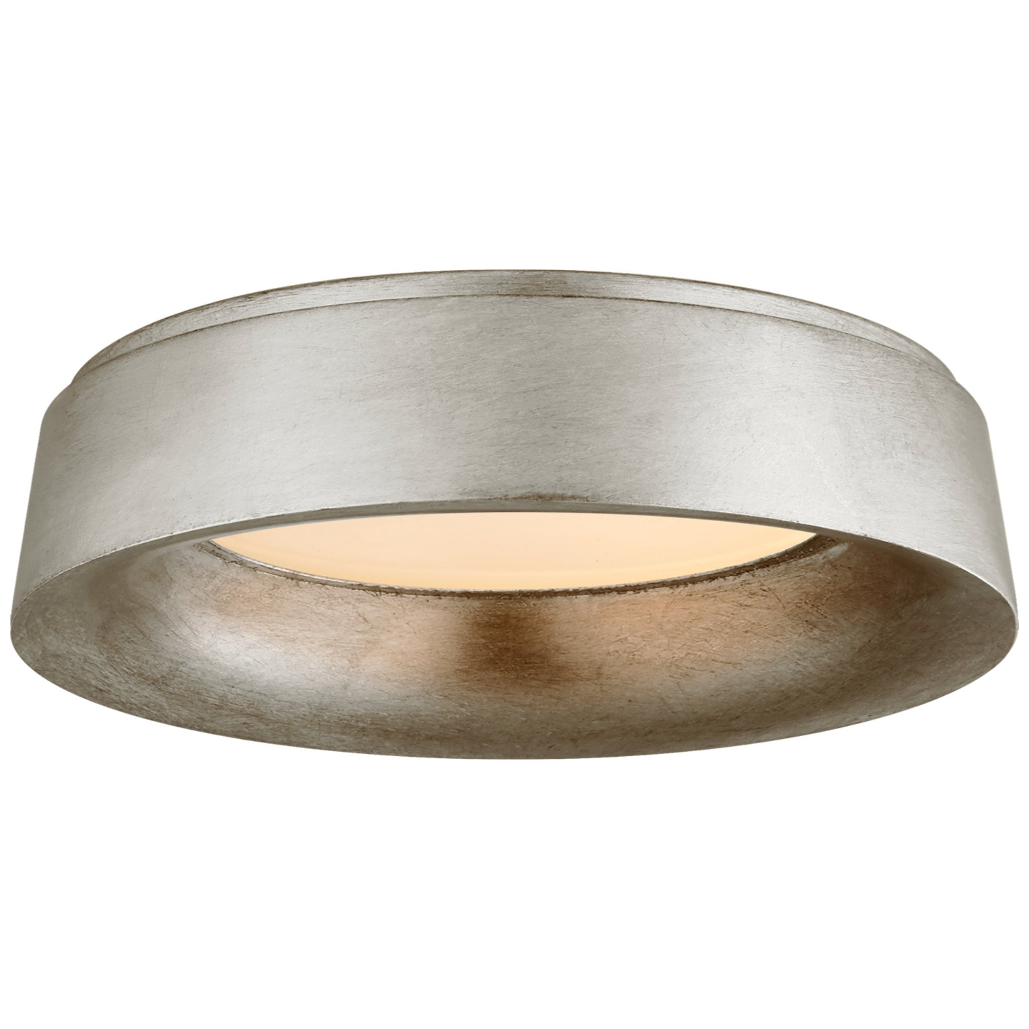Barbara Barry Halo Large Flush Mount in Burnished Silver Leaf Ceiling Light W17.5" x H4.5"