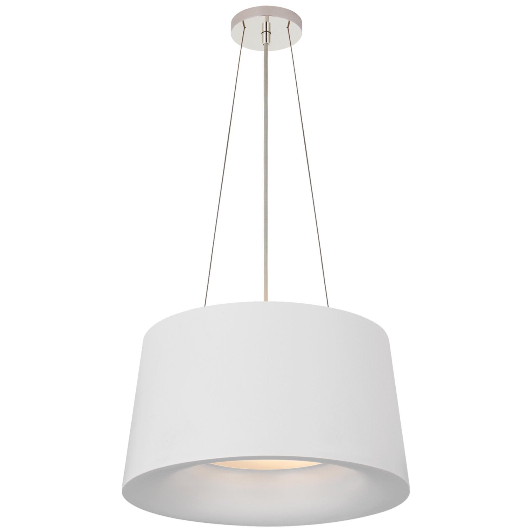 Barbara Barry Halo Small Hanging Shade in Matte White Ceiling Light W19"
