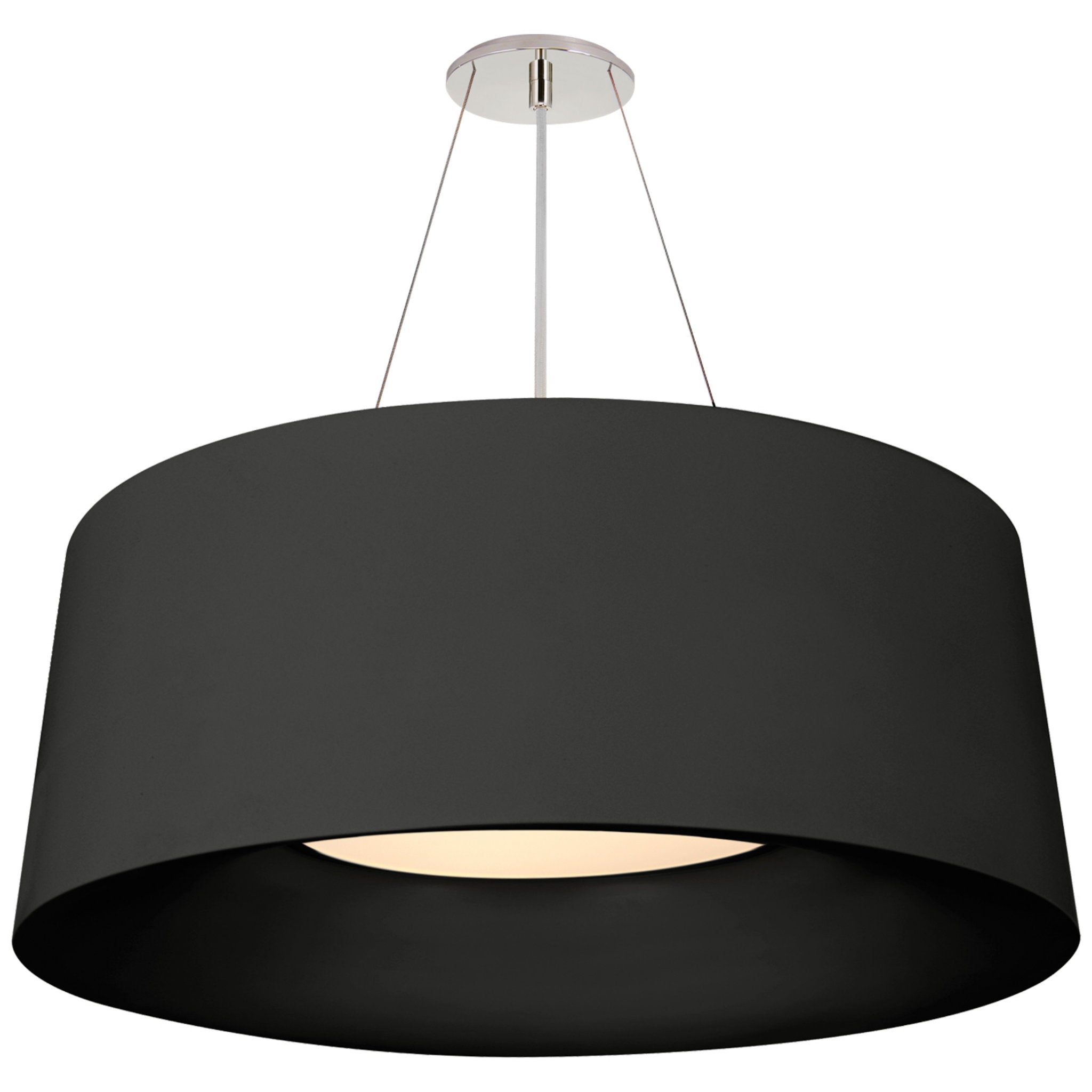 Barbara Barry Halo Medium Hanging Shade in Matte Black Ceiling Light W27.5"