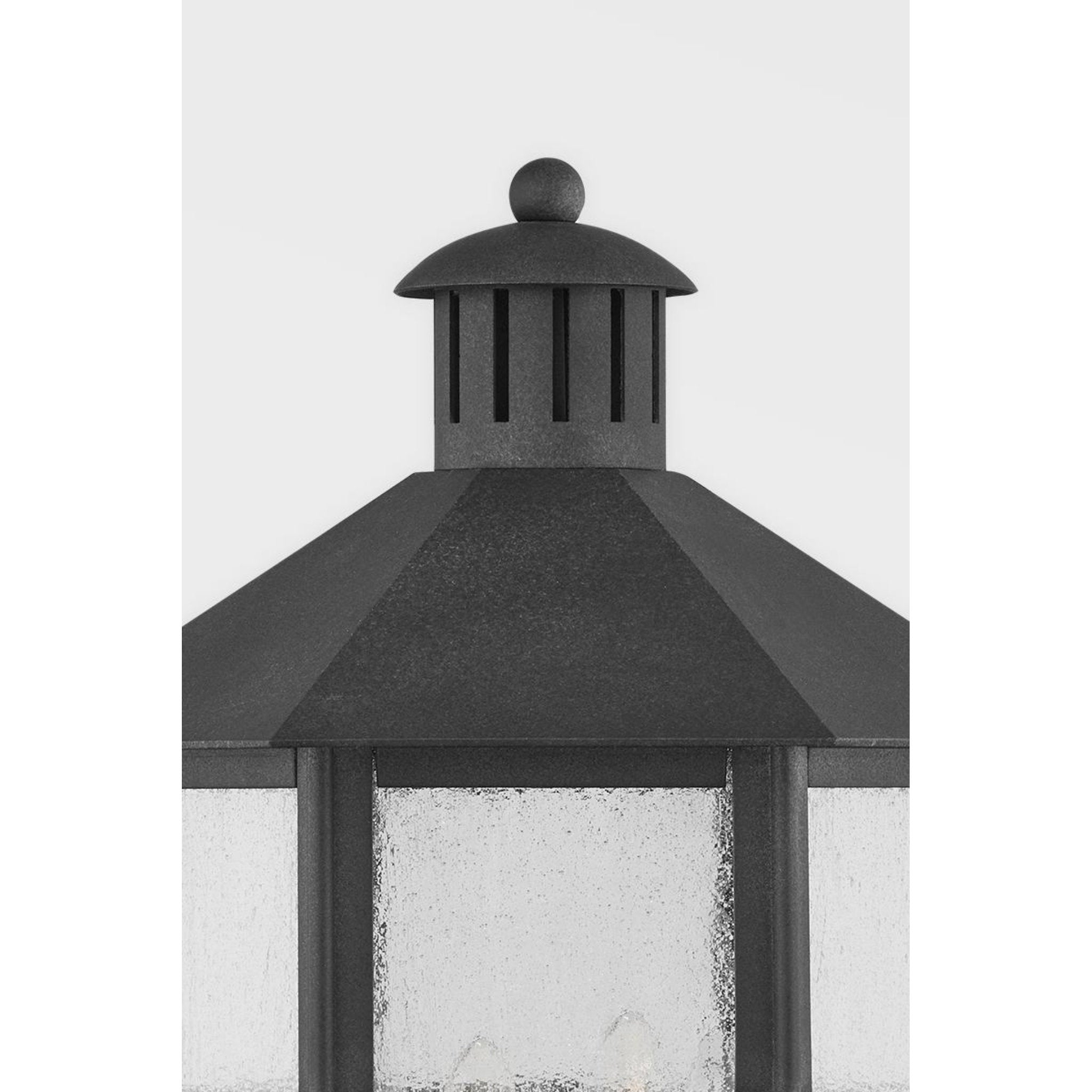 Lake County Flush Mount 2-Light Outdoor LED in French Iron 13.75L x 13.75W x 6.25H