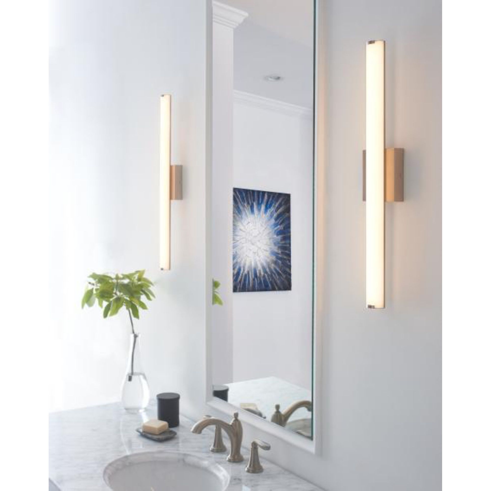 Finn 36 Bath Bath Collection 1-Light LED 3000K Satin Nickel by Sean Lavin