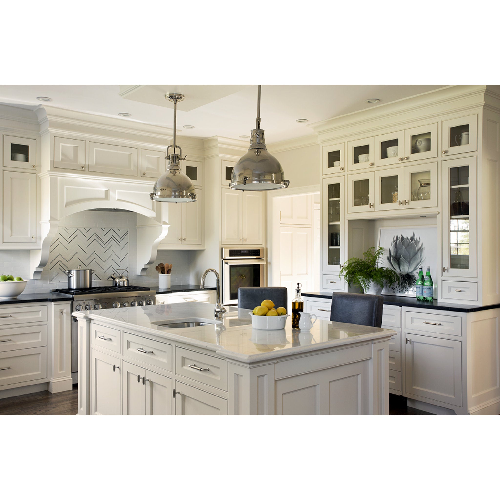 Pelham 1-Light Pendant in Polished Nickel 14L x 14W x 16.75H