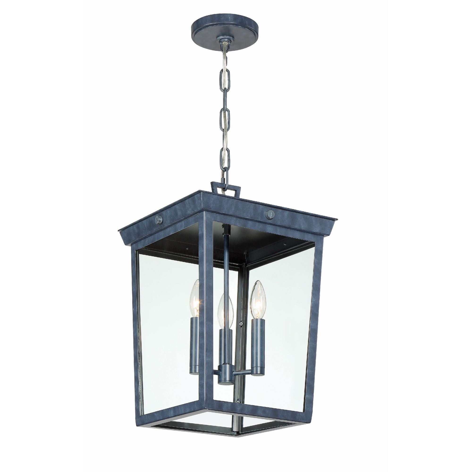 Belmont 3 Light Graphite Outdoor Pendant 12"W x 18.25"H x 12"D