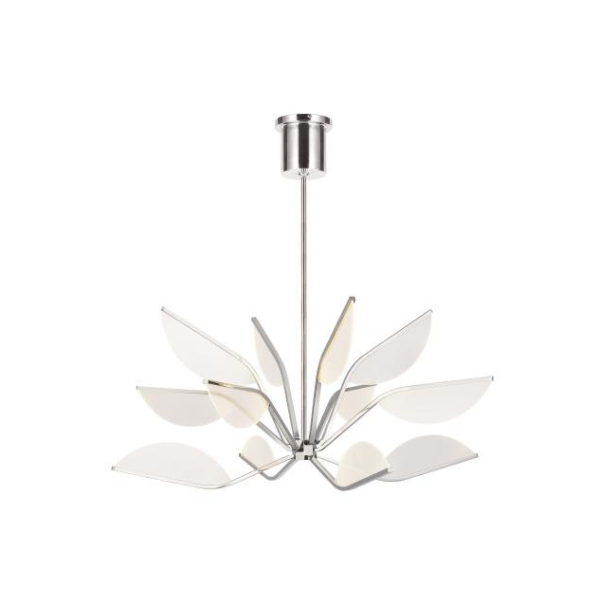 Belterra 38 Chandelier Chandeliers 1-Light LED 3000K Polished Nickel by Sean Lavin
