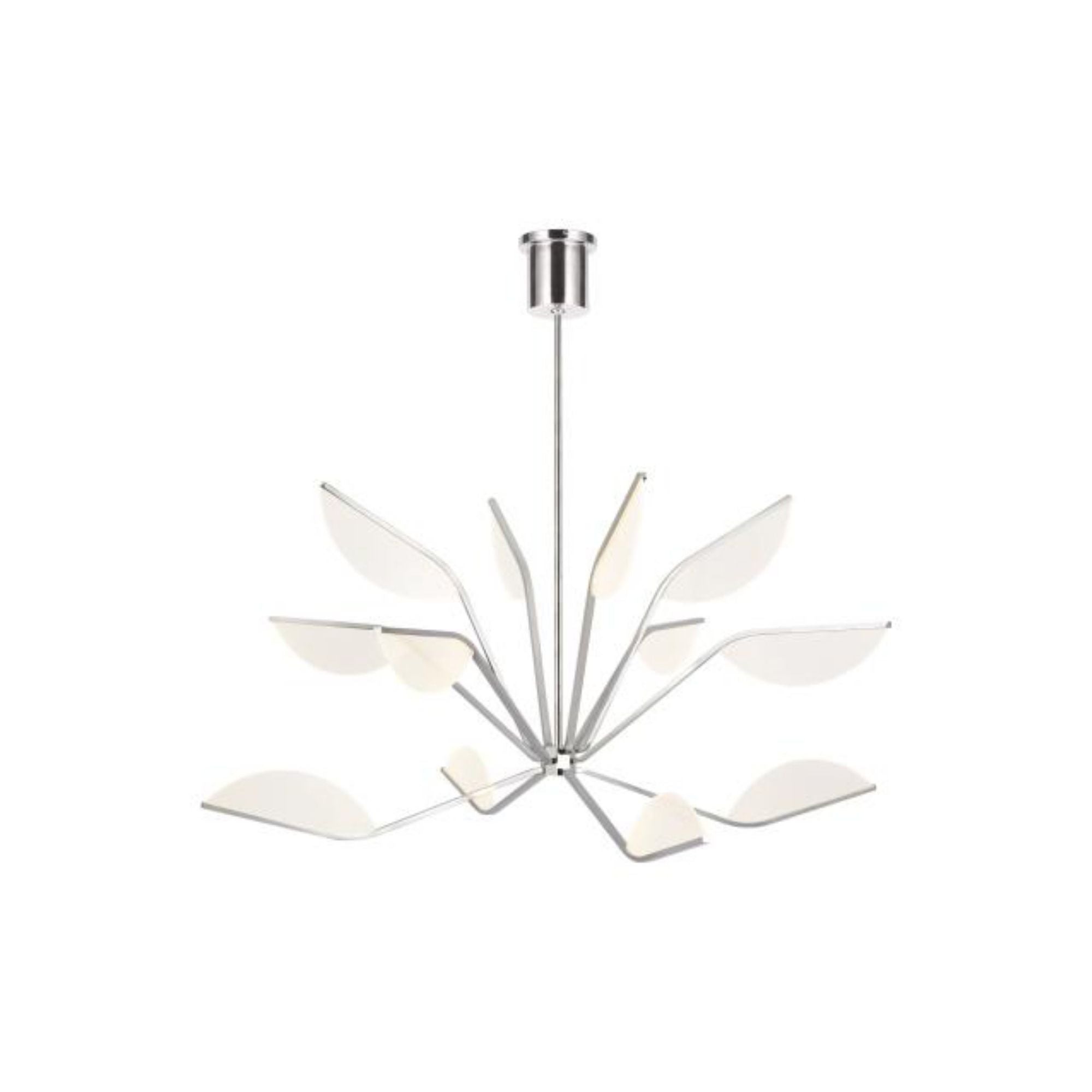 Belterra 48 Chandelier Chandeliers 1-Light LED 3000K Polished Nickel by Sean Lavin