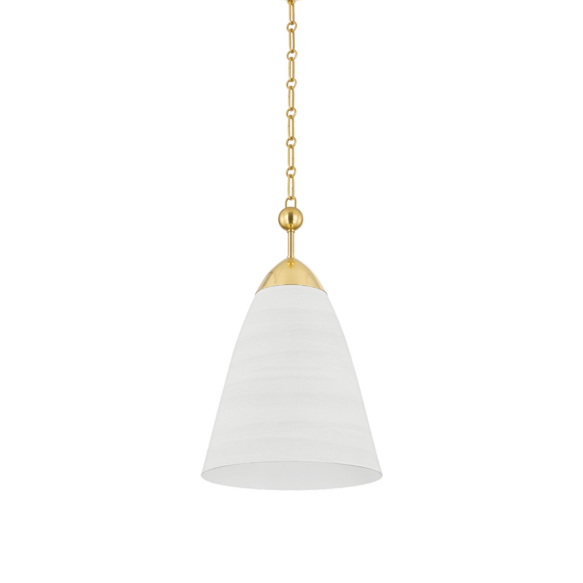 Bronson 1-Light Pendant in Aged Brass by Becki Owens 13.25W x 22H