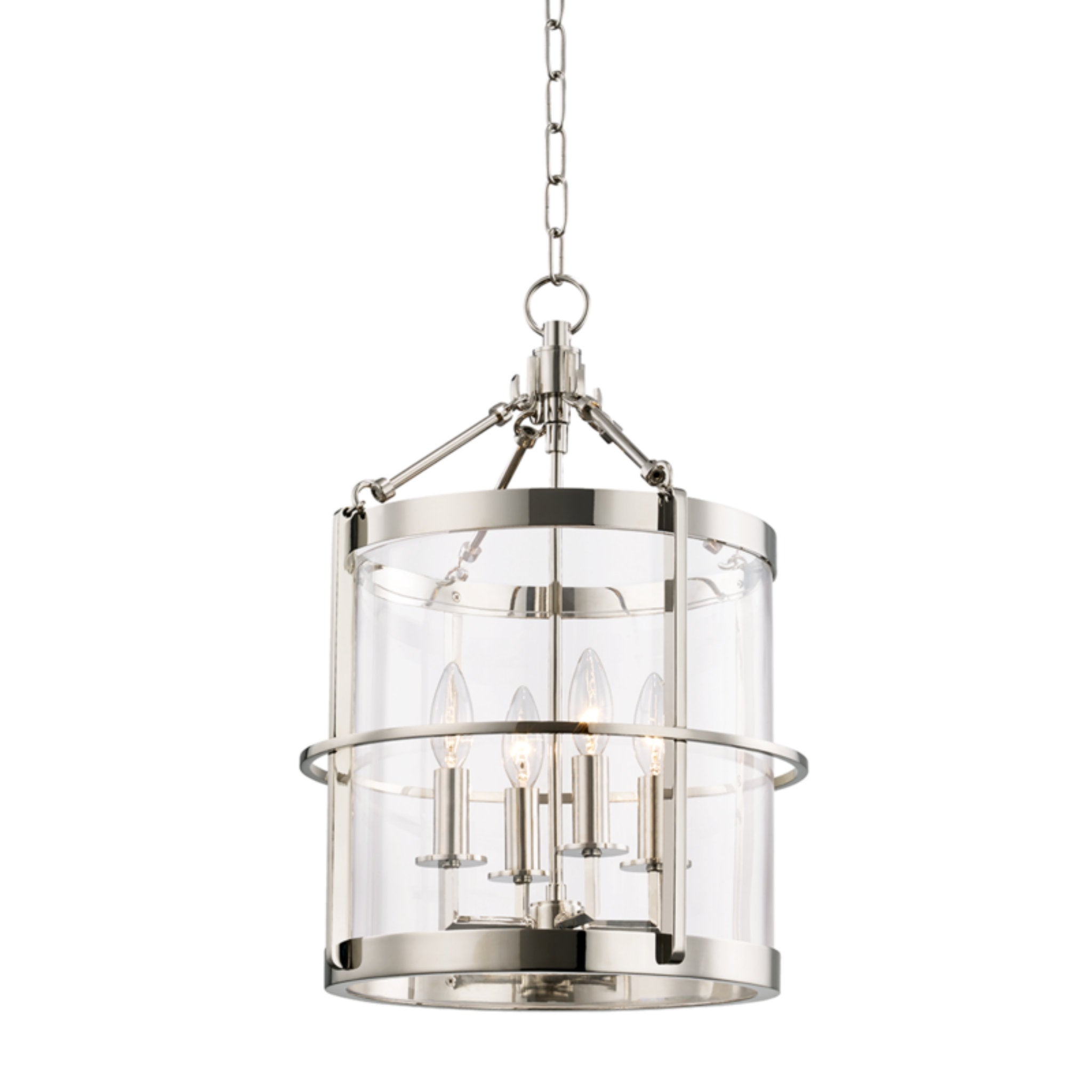 Ren 4-Light Lantern in Polished Nickel by Becki Owens 13.75L x 13.75W x 20H