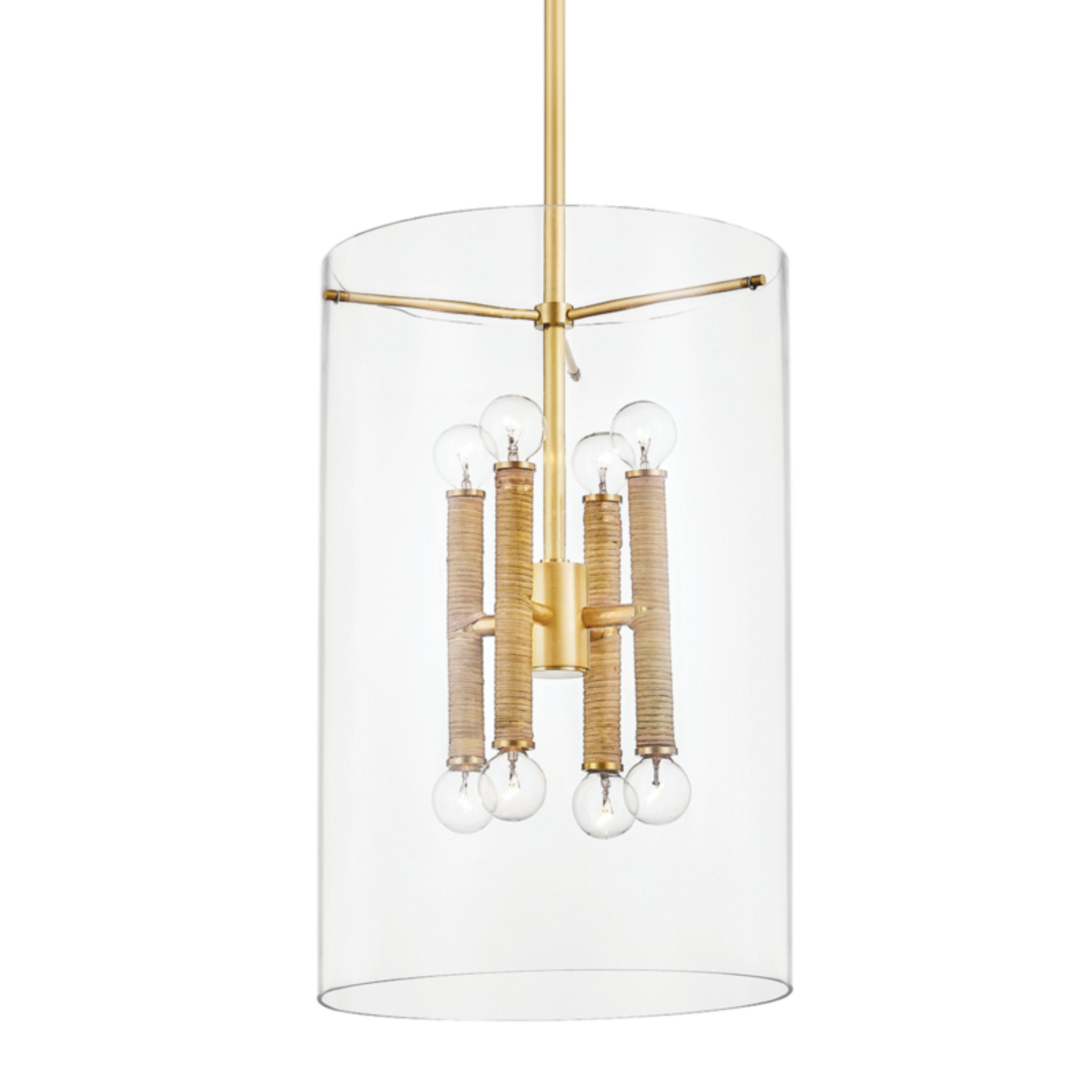 Barlow 8-Light Lantern in Aged Brass by Becki Owens 14.75L x 14.75W x 21.5H