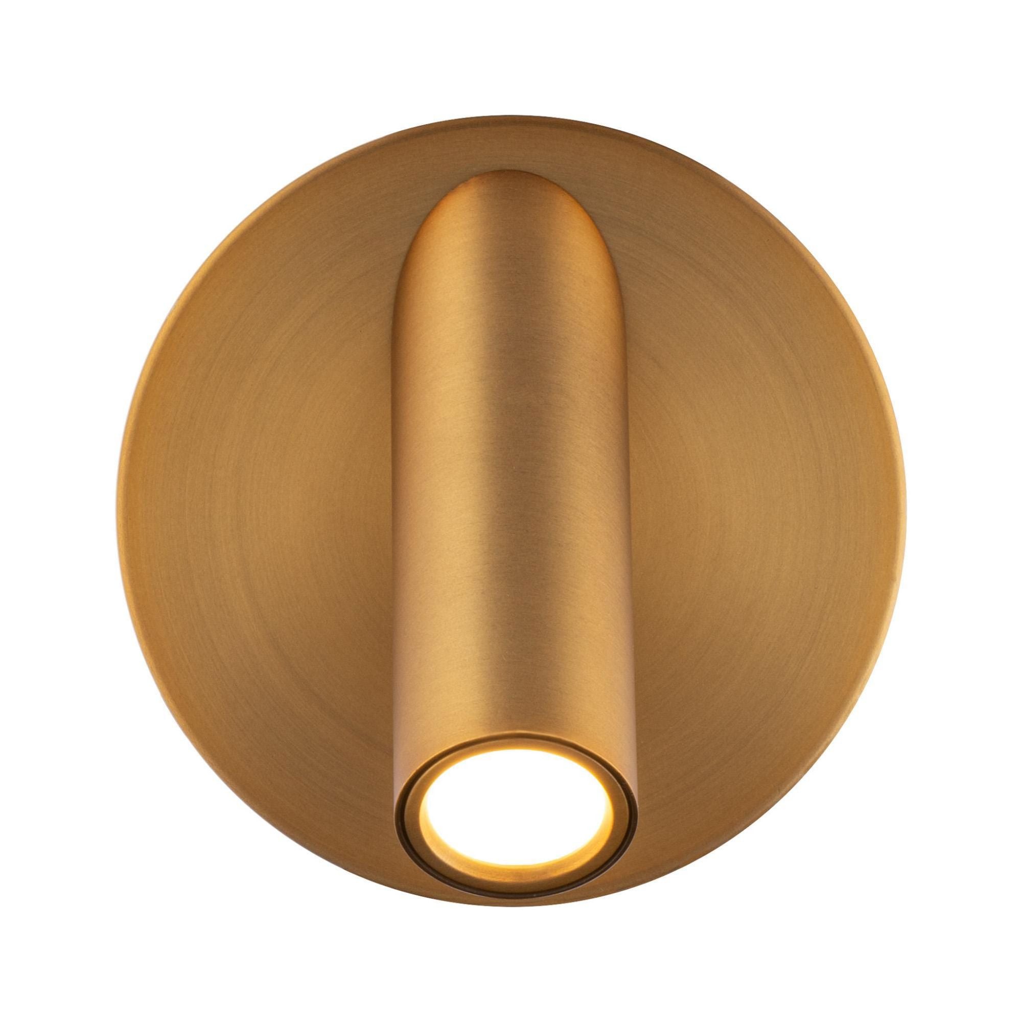 Aspire 5in LED Reading Light 3000K in Aged Brass