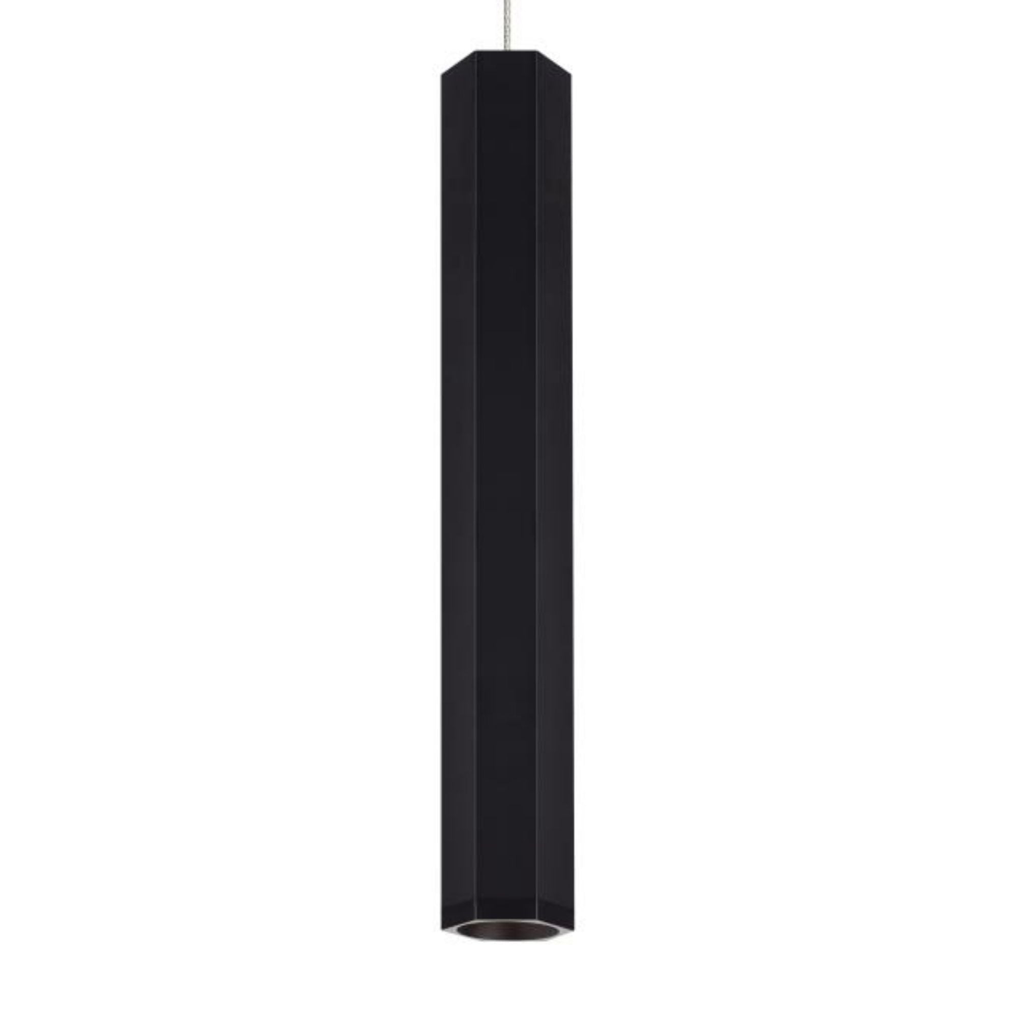 Blok Large Pendant FreeJack 1-Light Matte Black/Satin Nickel by Sean Lavin