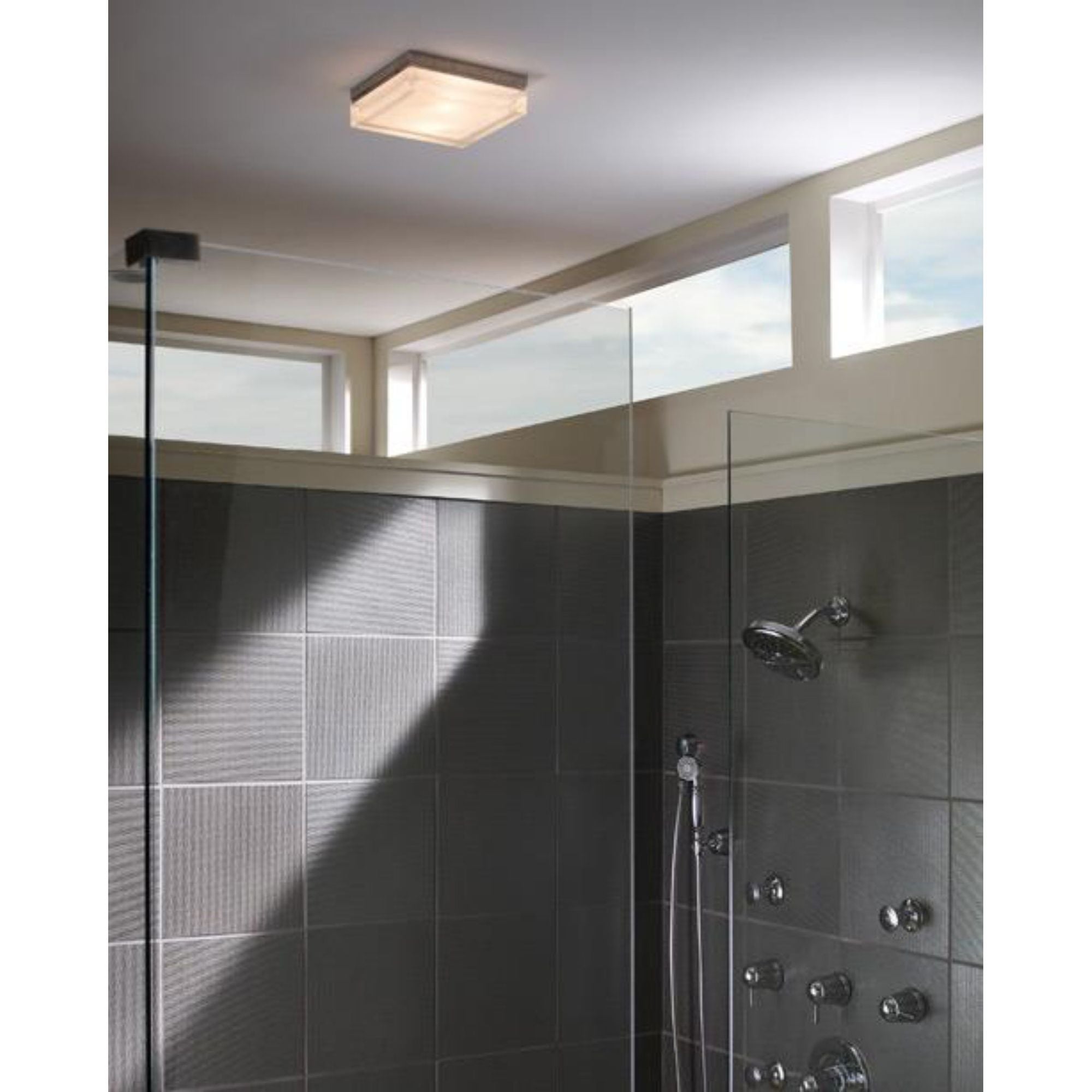 Boxie Large Flush Mount Flush & Semi-Flush Mount, Wall Collection 1-Light LED 2700K Antique Bronze by Sean Lavin