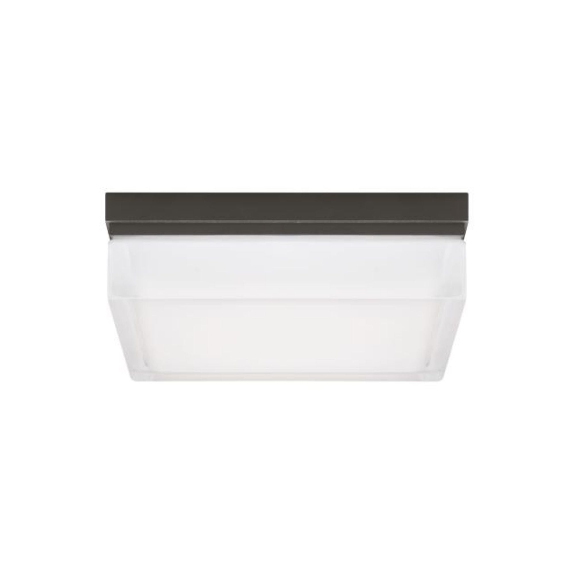 Boxie Large Flush Mount Flush & Semi-Flush Mount, Wall Collection 1-Light LED 2700K Antique Bronze by Sean Lavin
