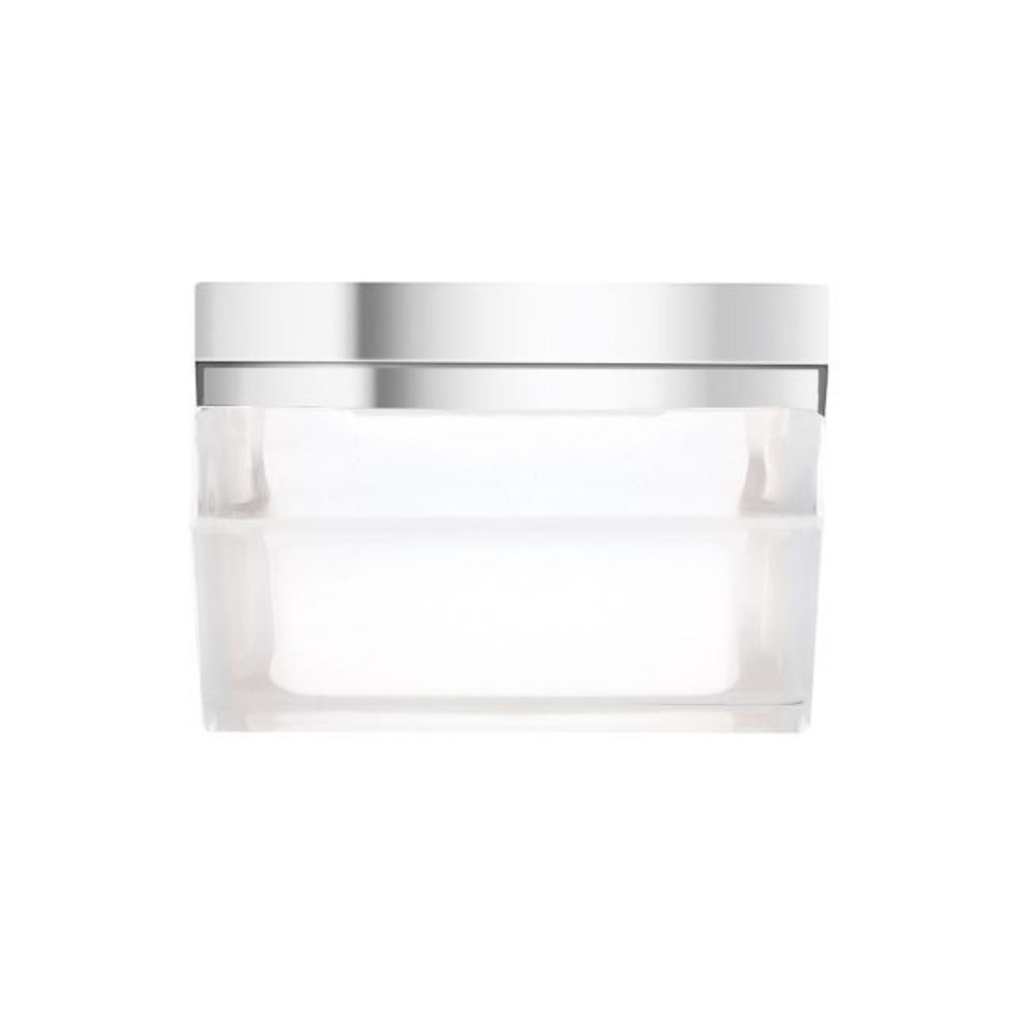 Boxie Small Flush Mount Flush & Semi-Flush Mount, Wall Collection 1-Light LED 2700K Chrome by Sean Lavin